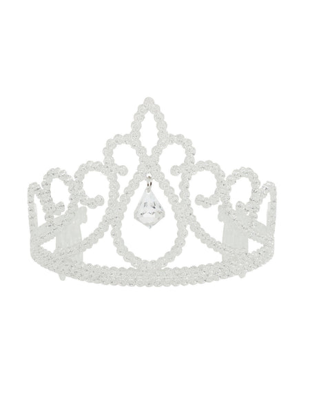 Tiara White Glitter & Diamond Costume Accessory