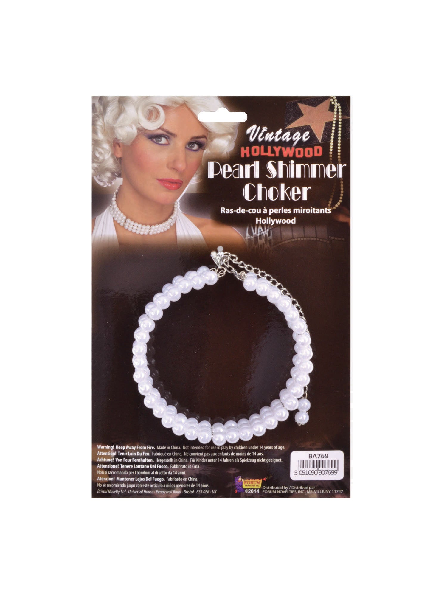 Pearl Necklace, Multi, Forum, Accessories, One Size, Back