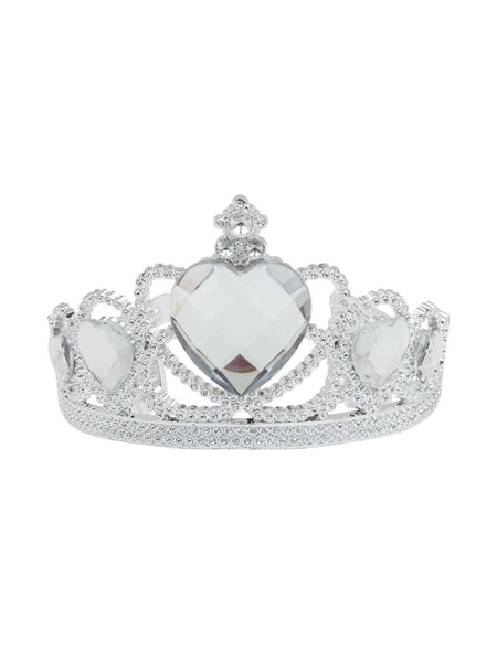 Tiara Silver & Clear Stone Costume Accessory