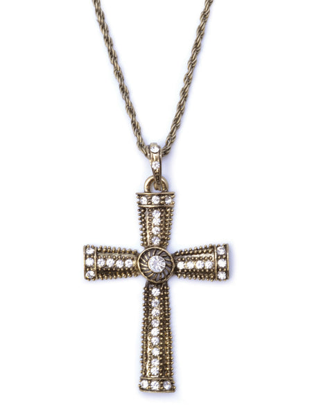 Cross Jewelled Necklace Costume Accessory