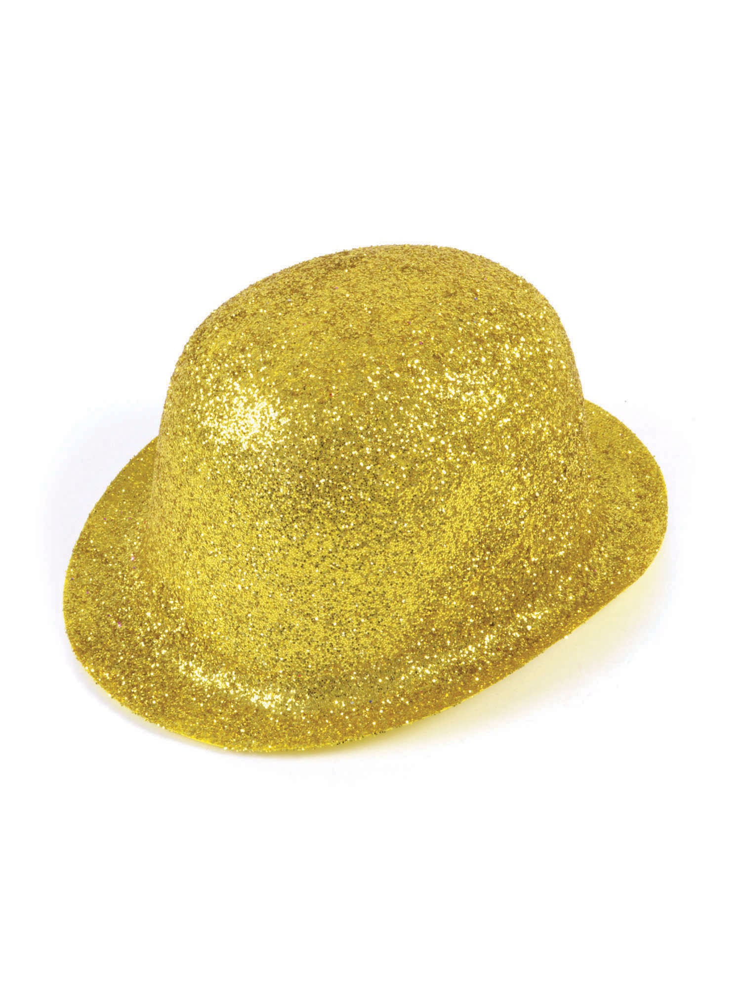 Bowler, Gold, Generic, Hat, One Size, Front