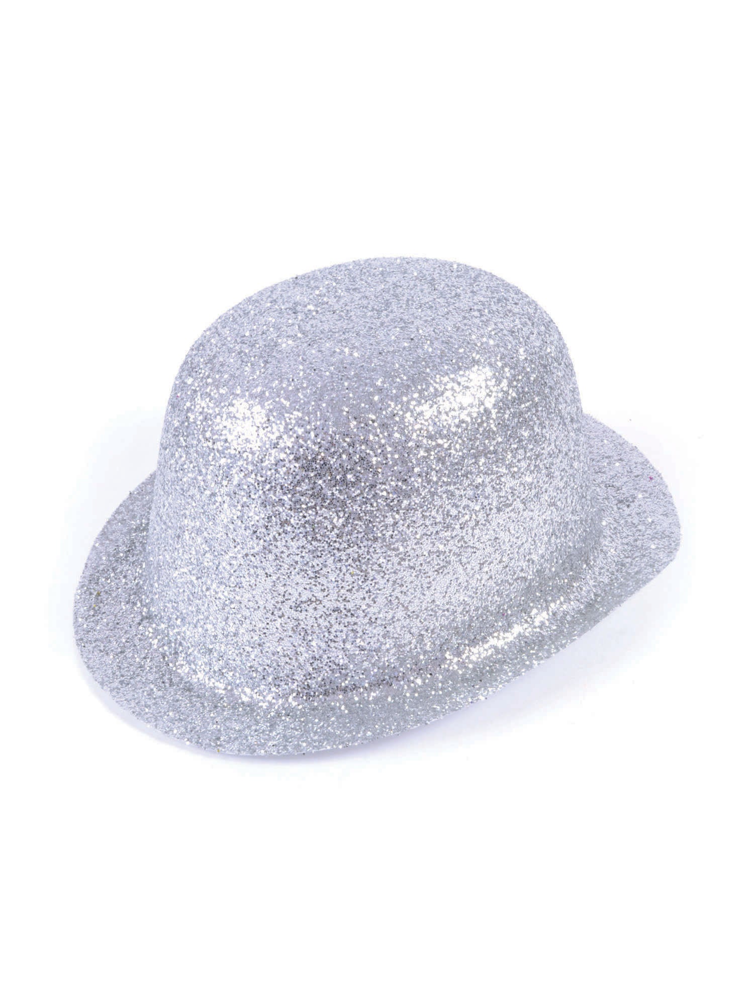 Bowler, Silver, Generic, Hat, One Size, Front