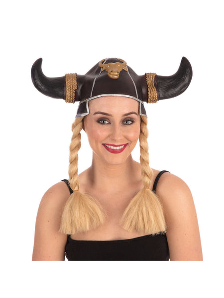 Viking Helmet With Blonde Plaits