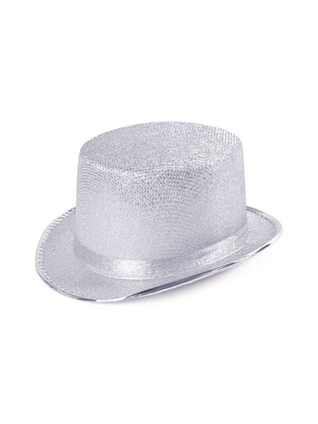 Silver Lurex Top Hat