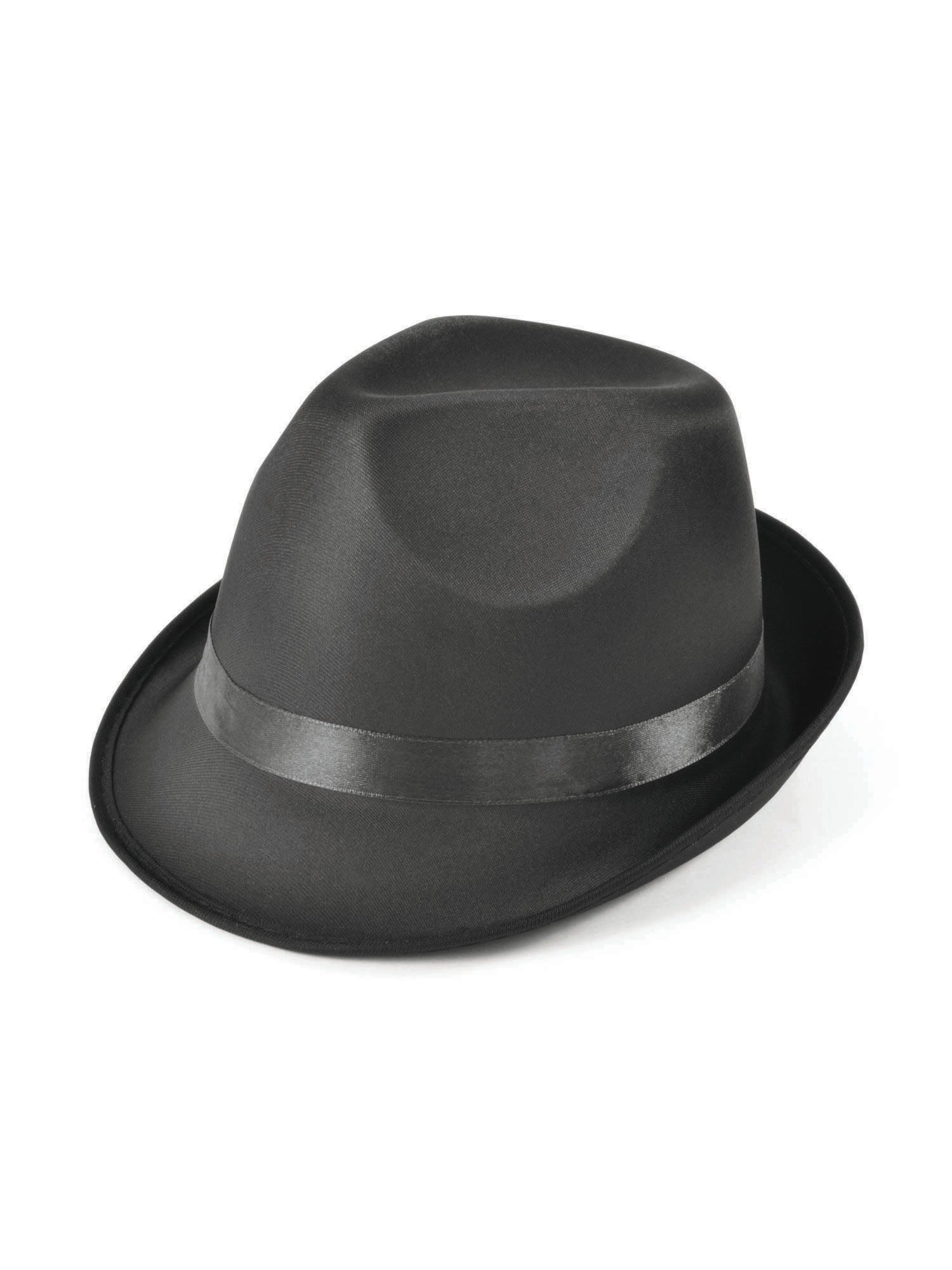 Fedora, Black, Generic, Hat, One Size, Front