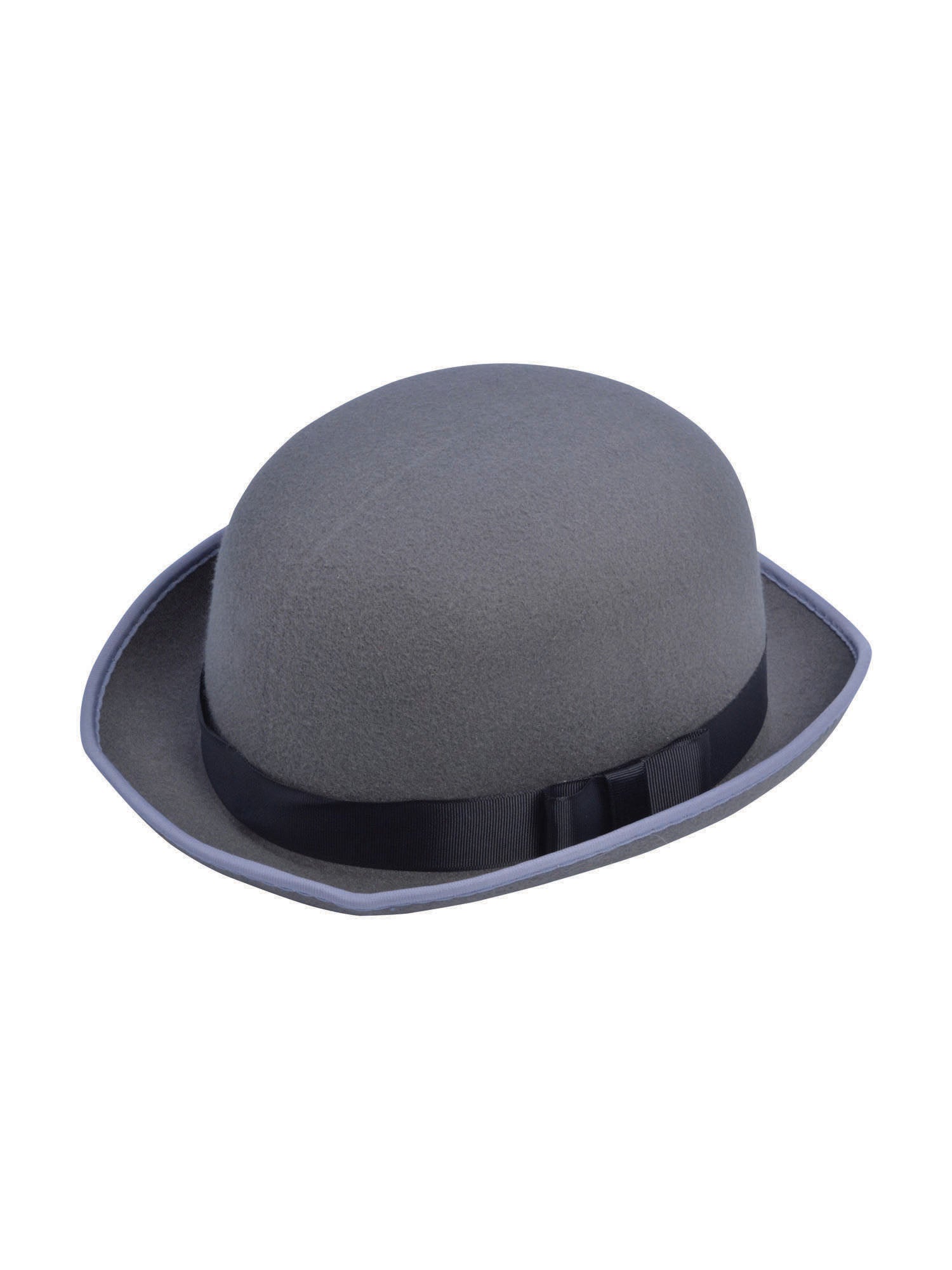 Bowler, Grey, Generic, Hat, One Size, Front