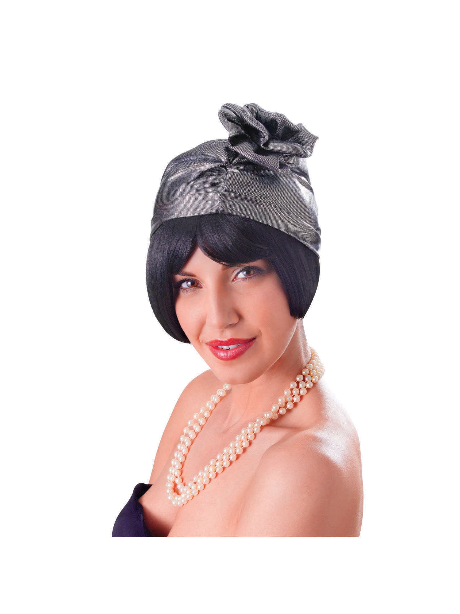 Flapper, Silver, Generic, Hat, One Size, Front