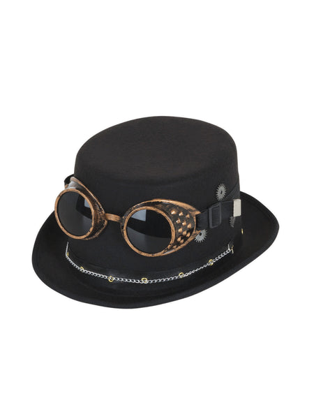 Steampunk Top Hat With Goggles & Gears