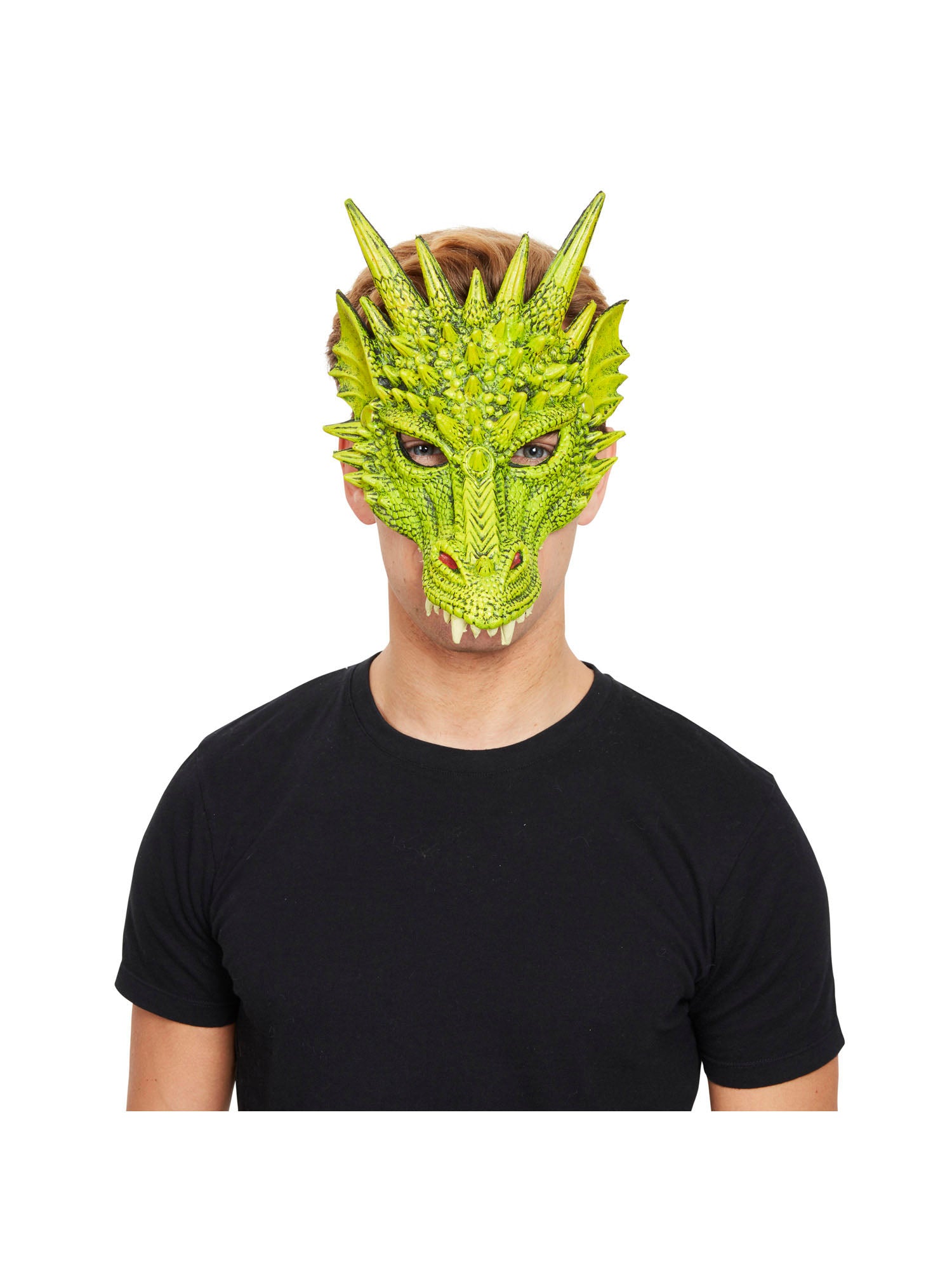 Dragon, Green, Generic, Mask, One Size, Back