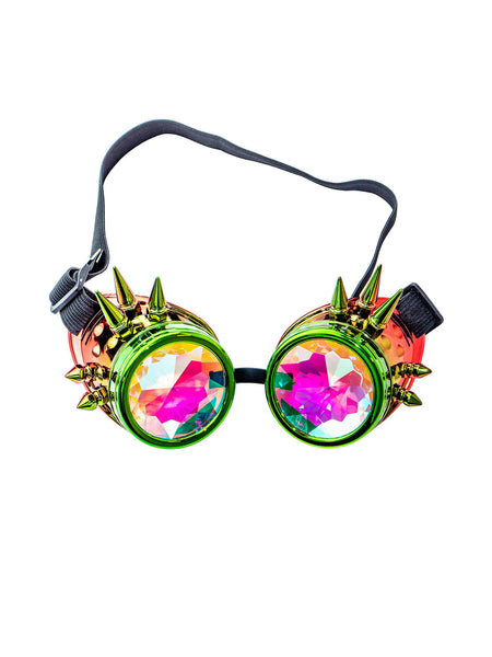 Green and Red Green & Red Kaleidoscope Goggles Costume Accessory