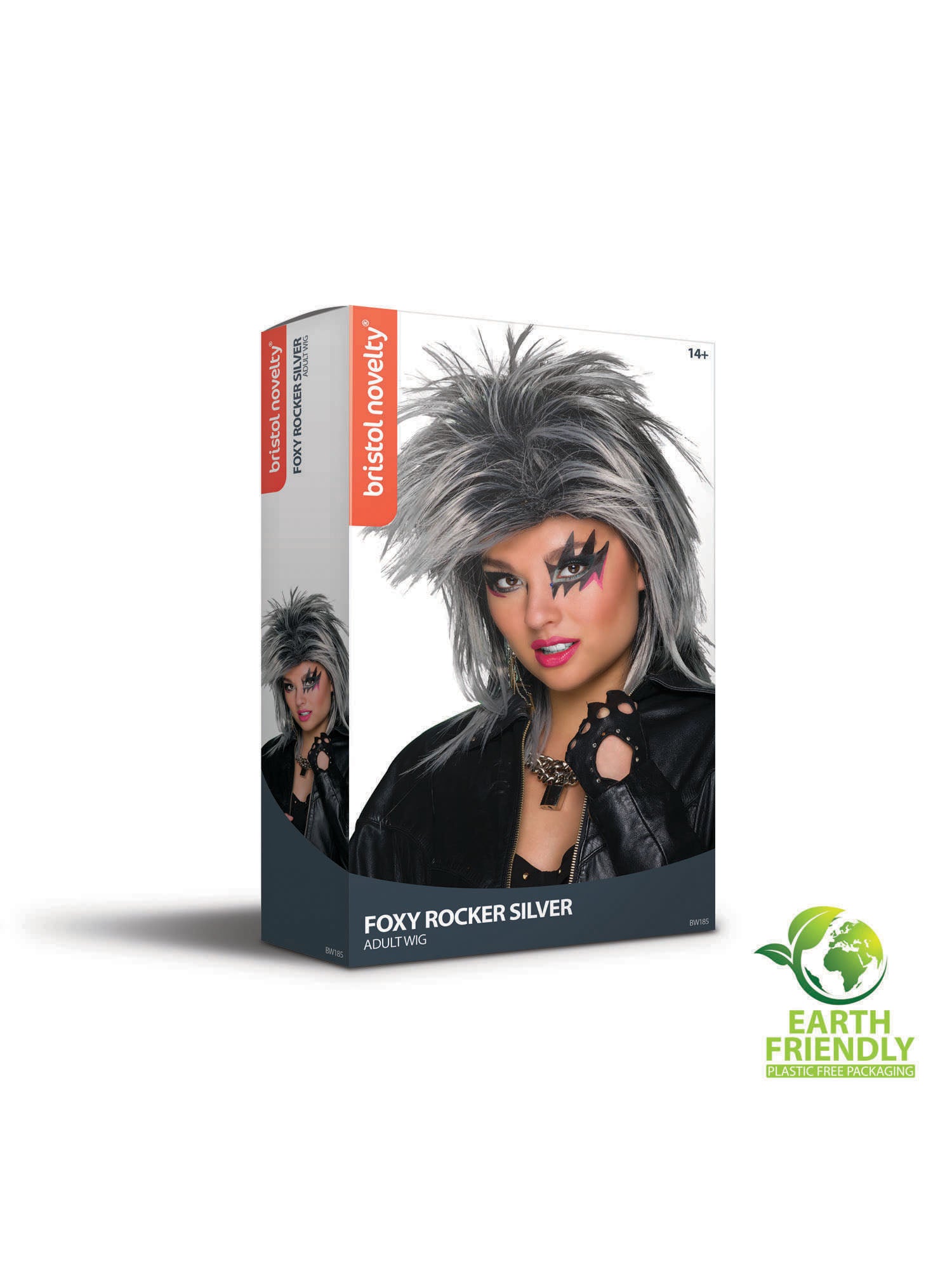 Rock Star, Silver, Forum, Wigs, One Size, Back