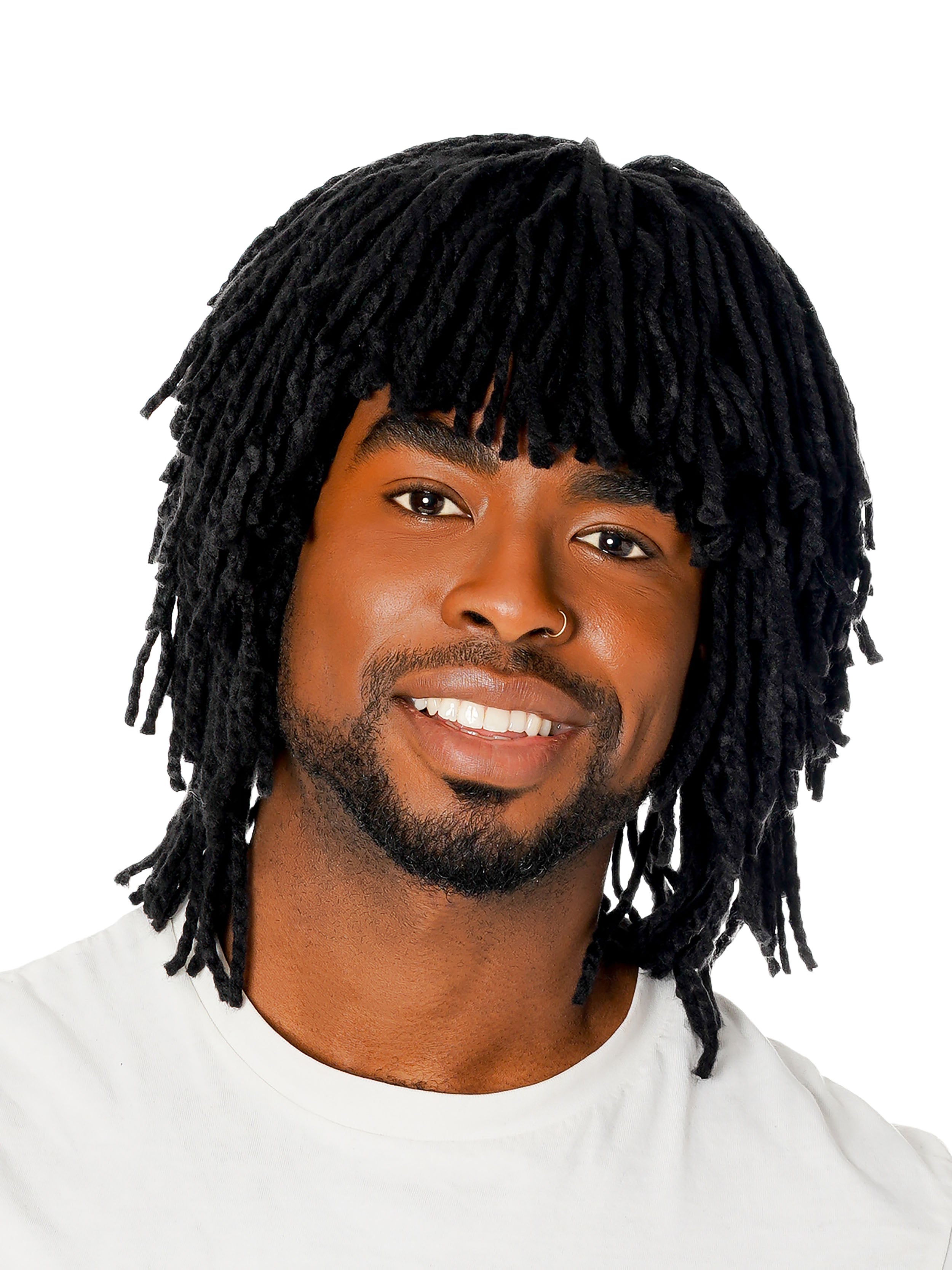 Rasta, Black, Generic, Wig, Short - Boxed, Front