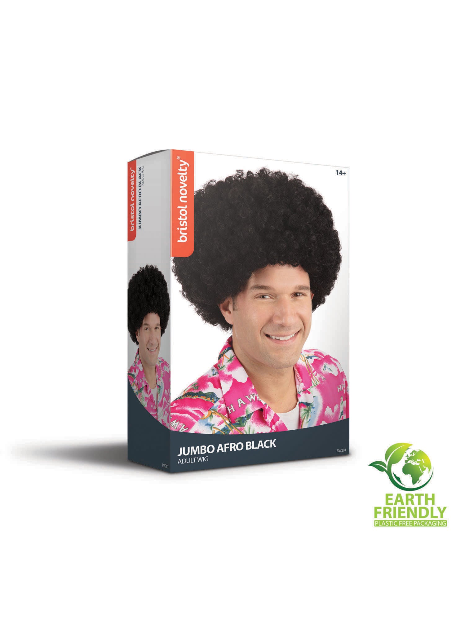 Black Afro, Black, Generic, Wig, One Size, Back