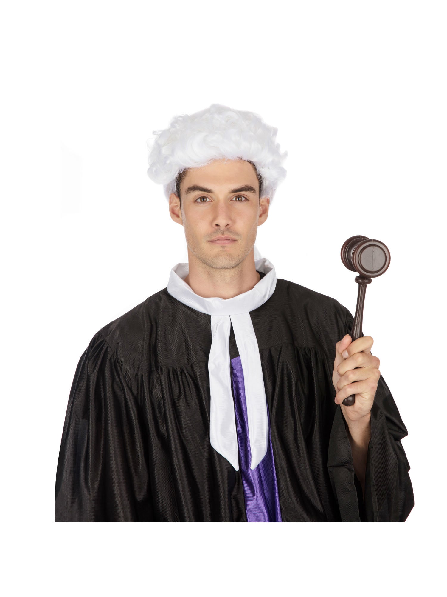 Judge, white, Generic, Wig, One Size - Boxed, Front