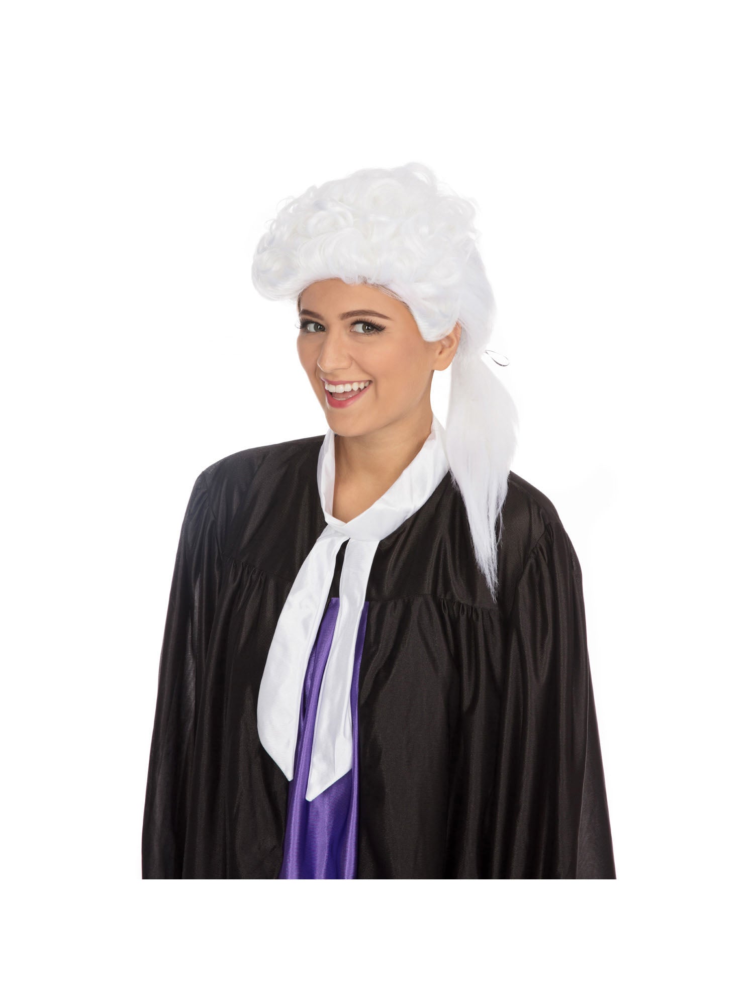 Judge, white, Generic, Wig, One Size - Boxed, Back