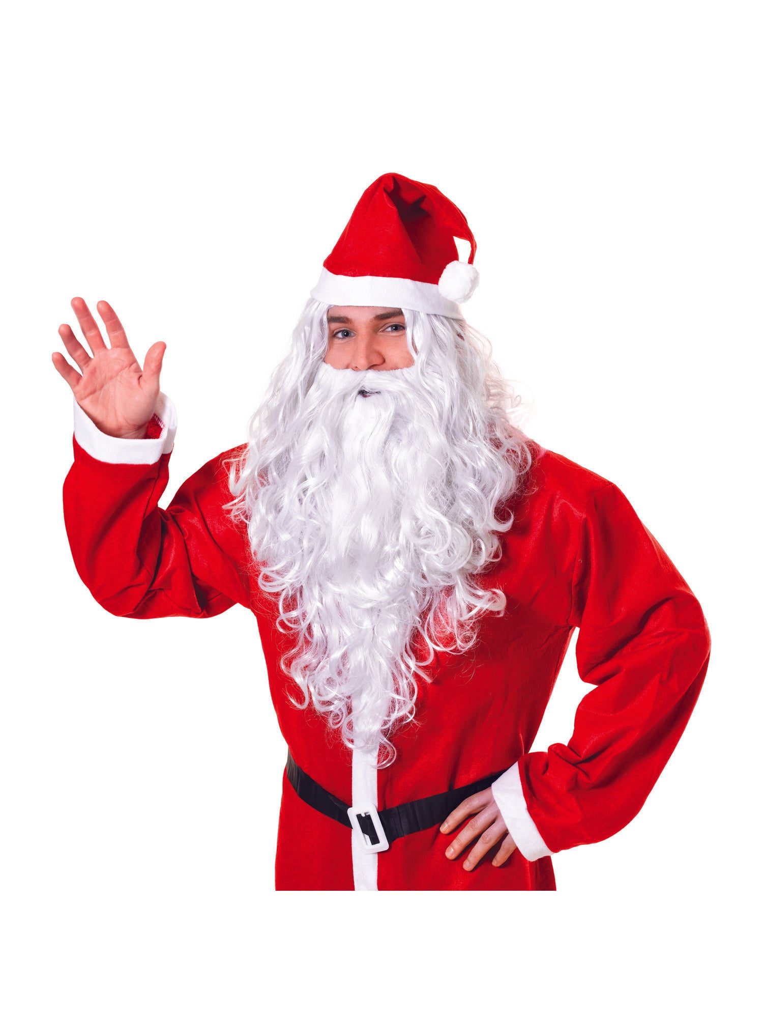 Santa, White, Generic, Wig, One Size, Front