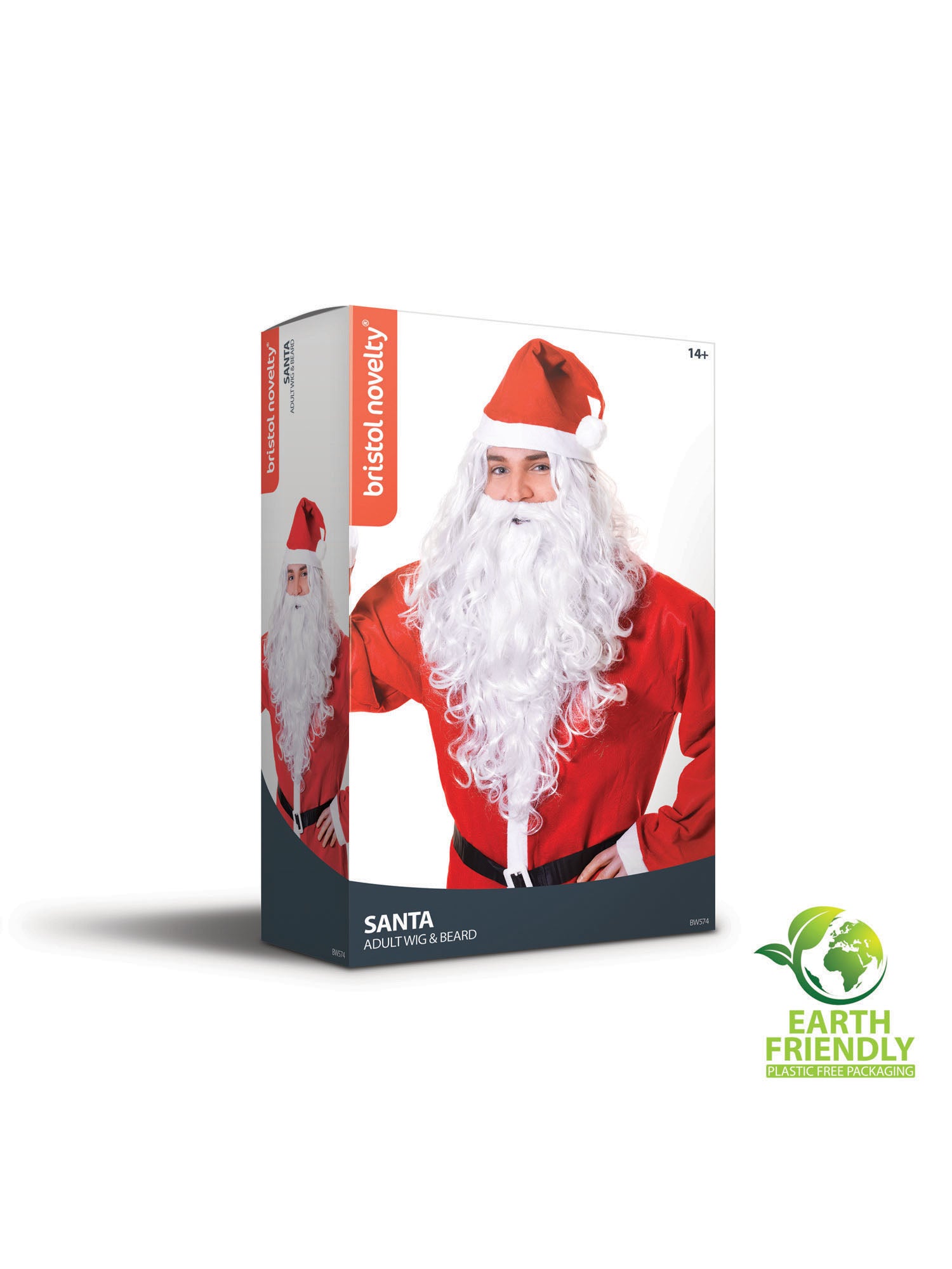 Santa, White, Generic, Wig, One Size, Back