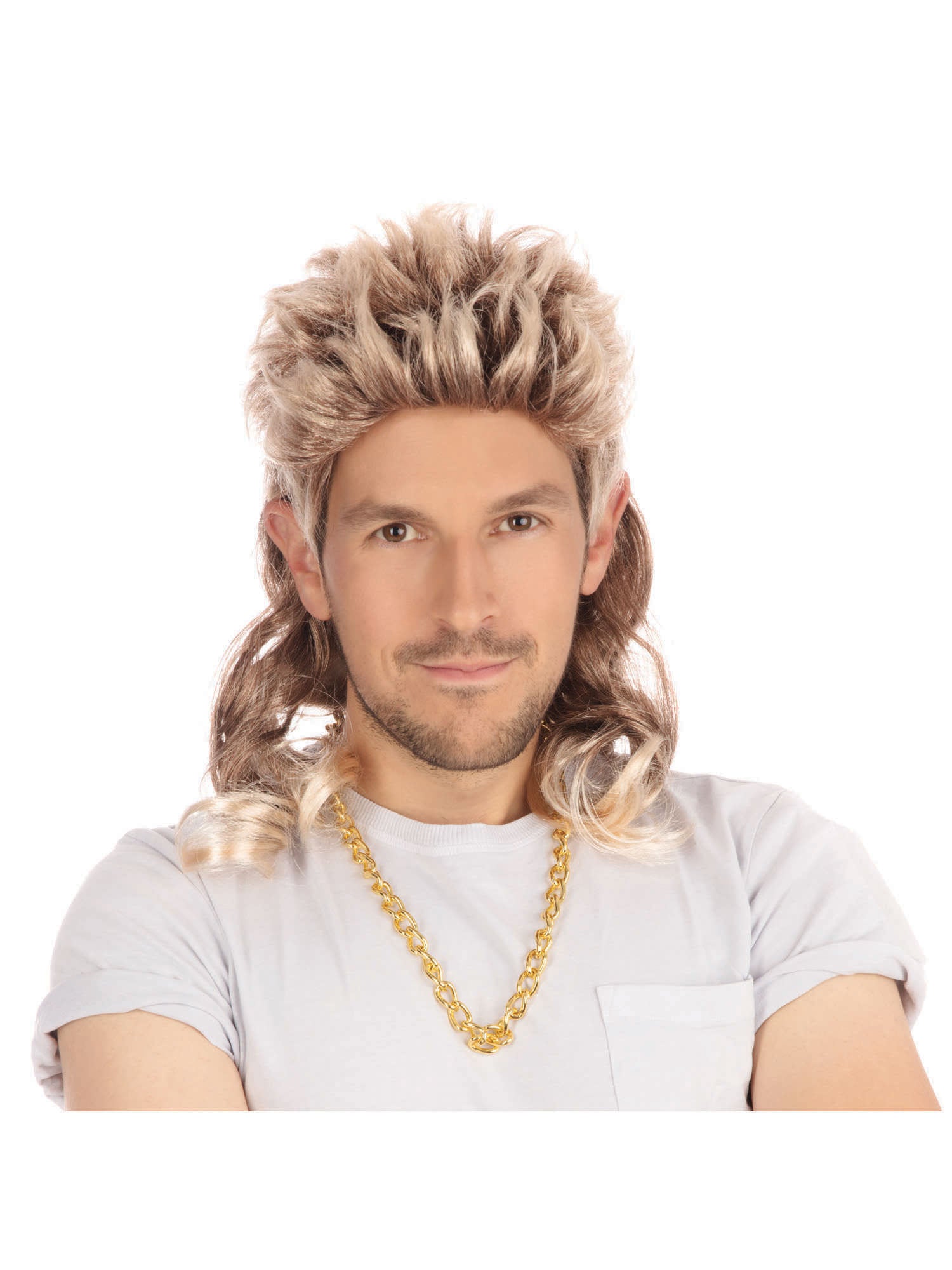 Mullet, Brown, Forum, Wigs, One Size, Front