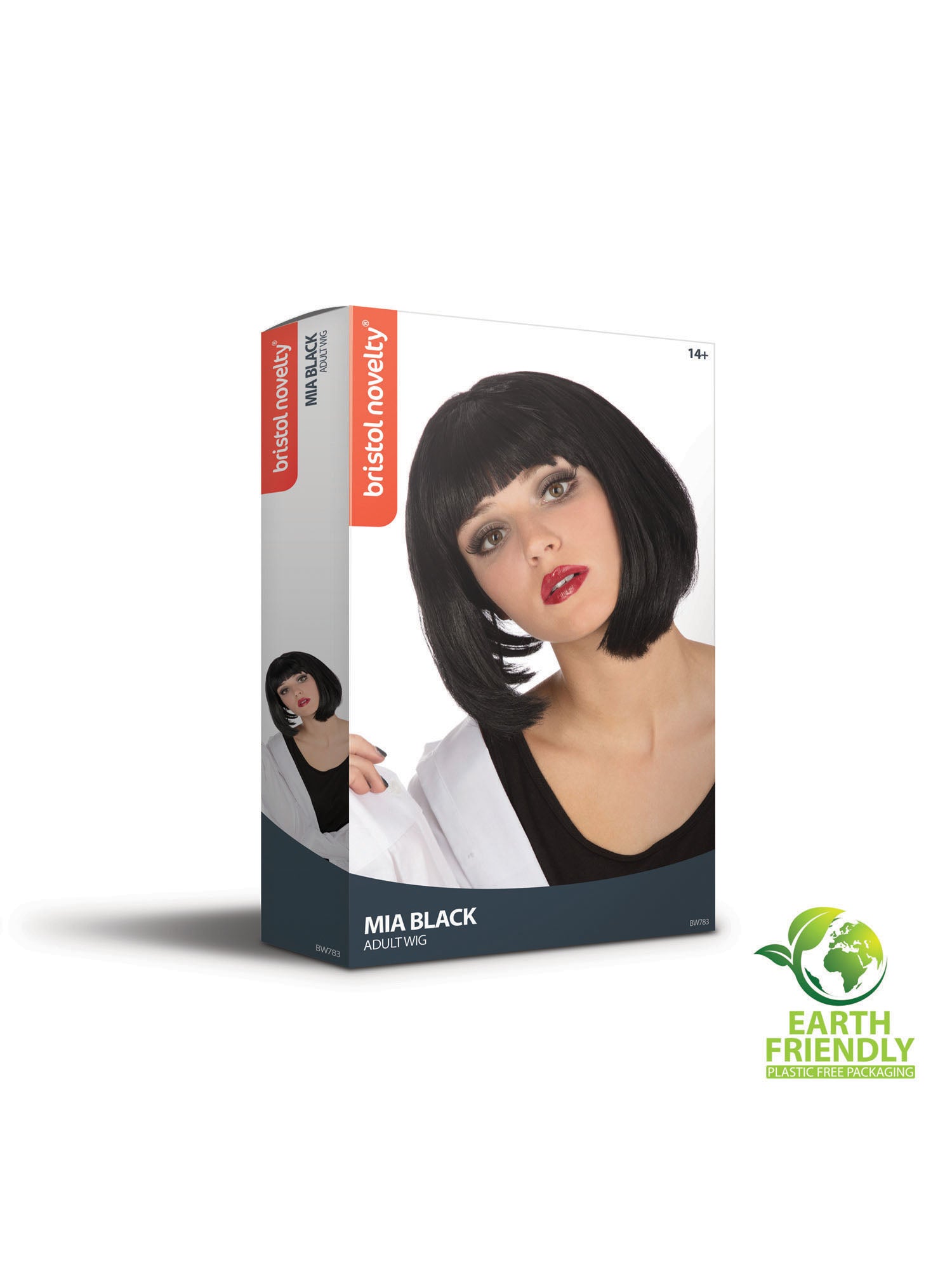 Black Bob, Black, Generic, Wig, One Size - Boxed, Back