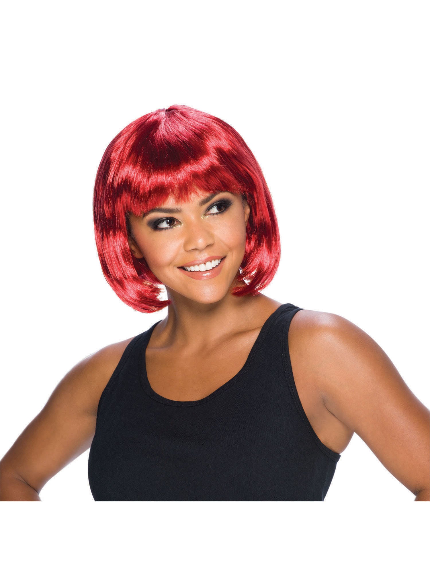 Mid Red, Red, Generic, Wig, One Size - Boxed, Side