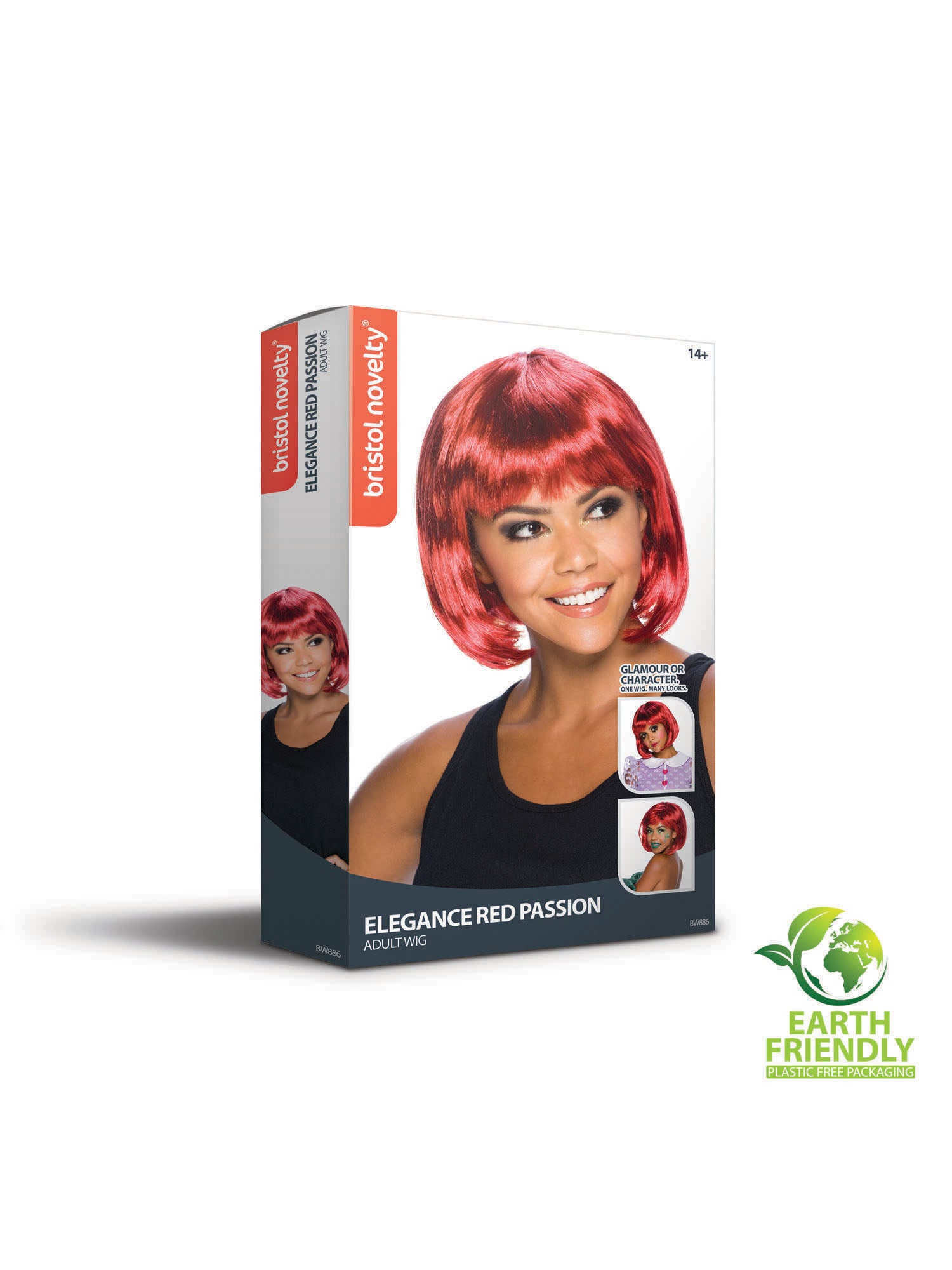 Mid Red, Red, Generic, Wig, One Size - Boxed, Other