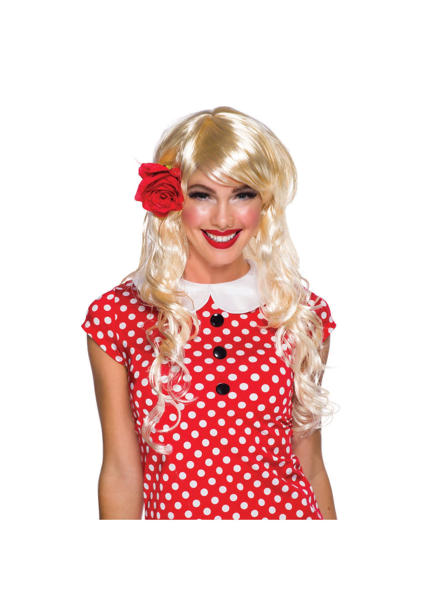 Long Blonde, Blonde, Generic, Wig, One Size - Boxed, Side