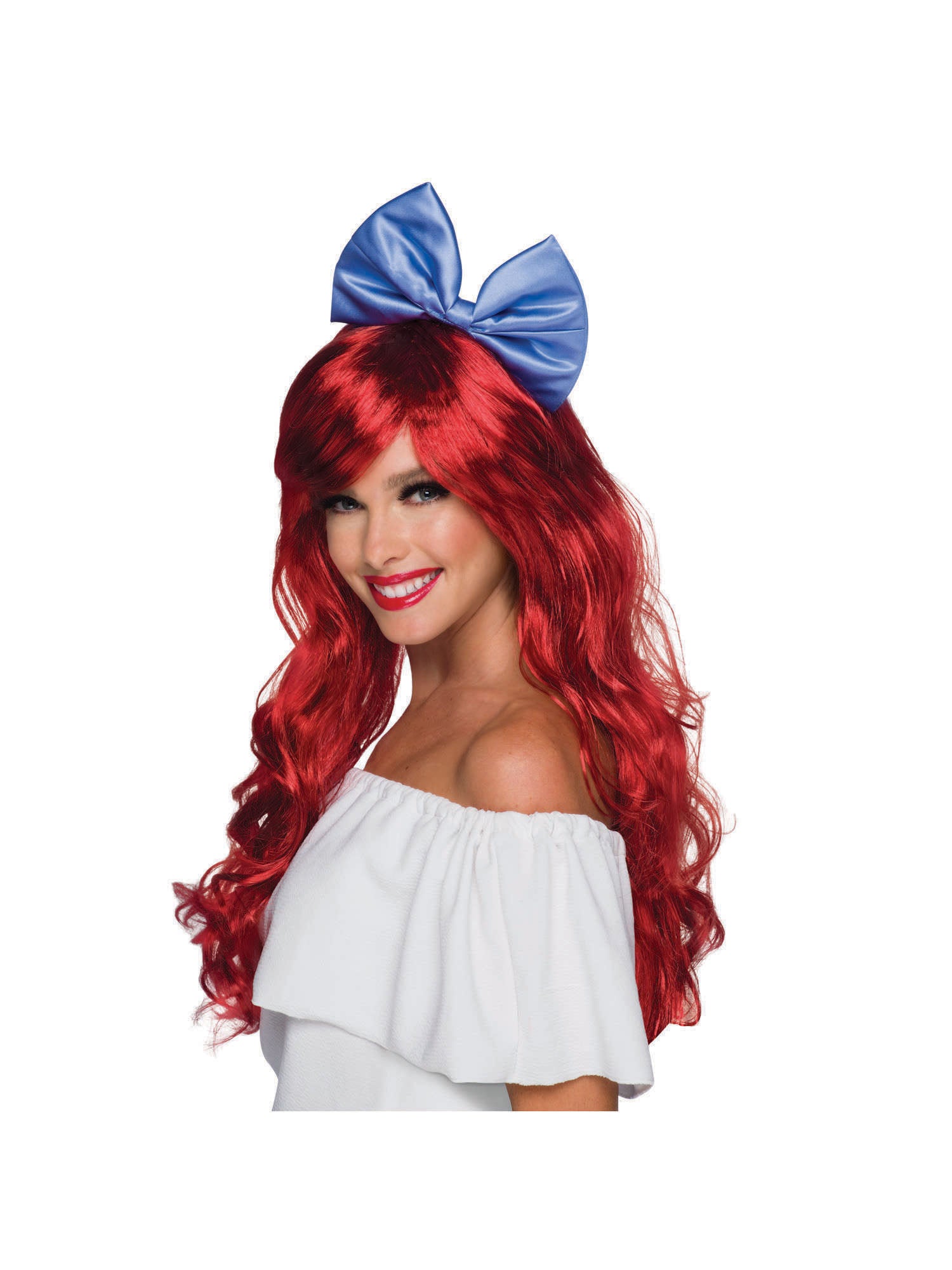 Long Red, Red, Generic, Wig, One Size - Boxed, Side