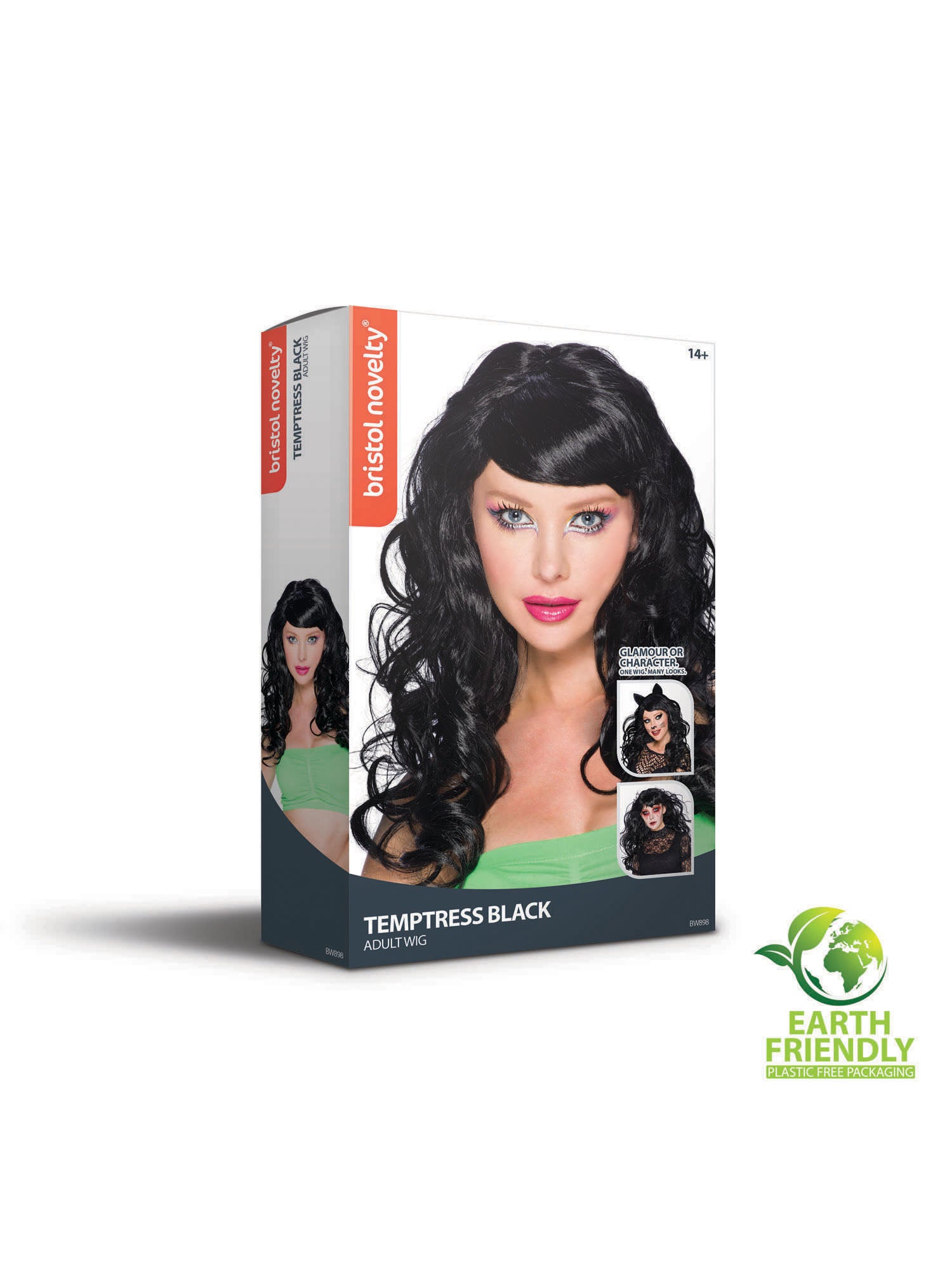 Long Black, Black, Generic, Wig, One Size, Other