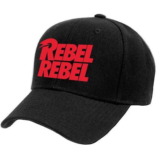 Black David Bowie Rebel Rebel Baseball Cap