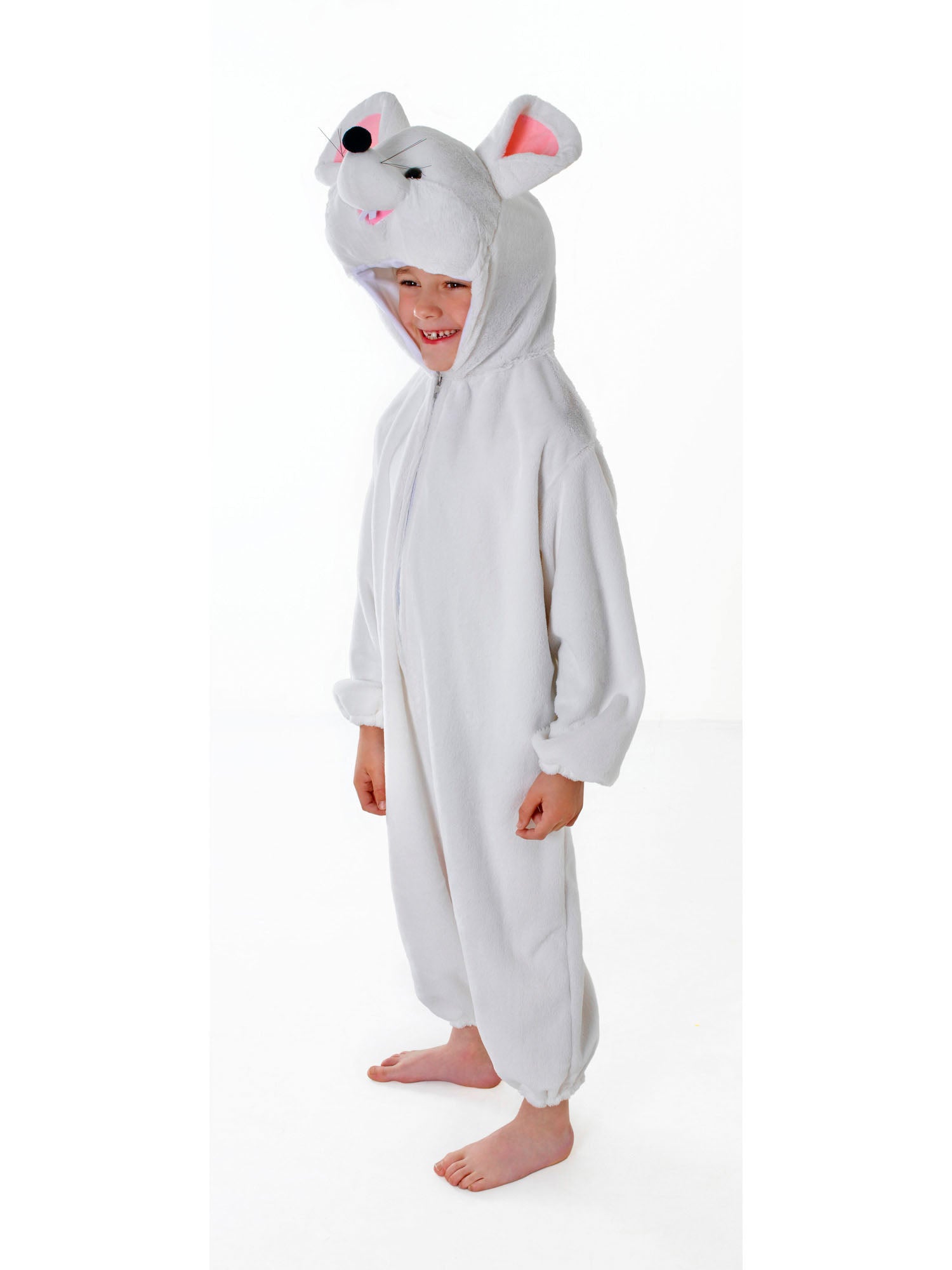 Mouse, White, Generic, Kids Costumes, Medium, Back