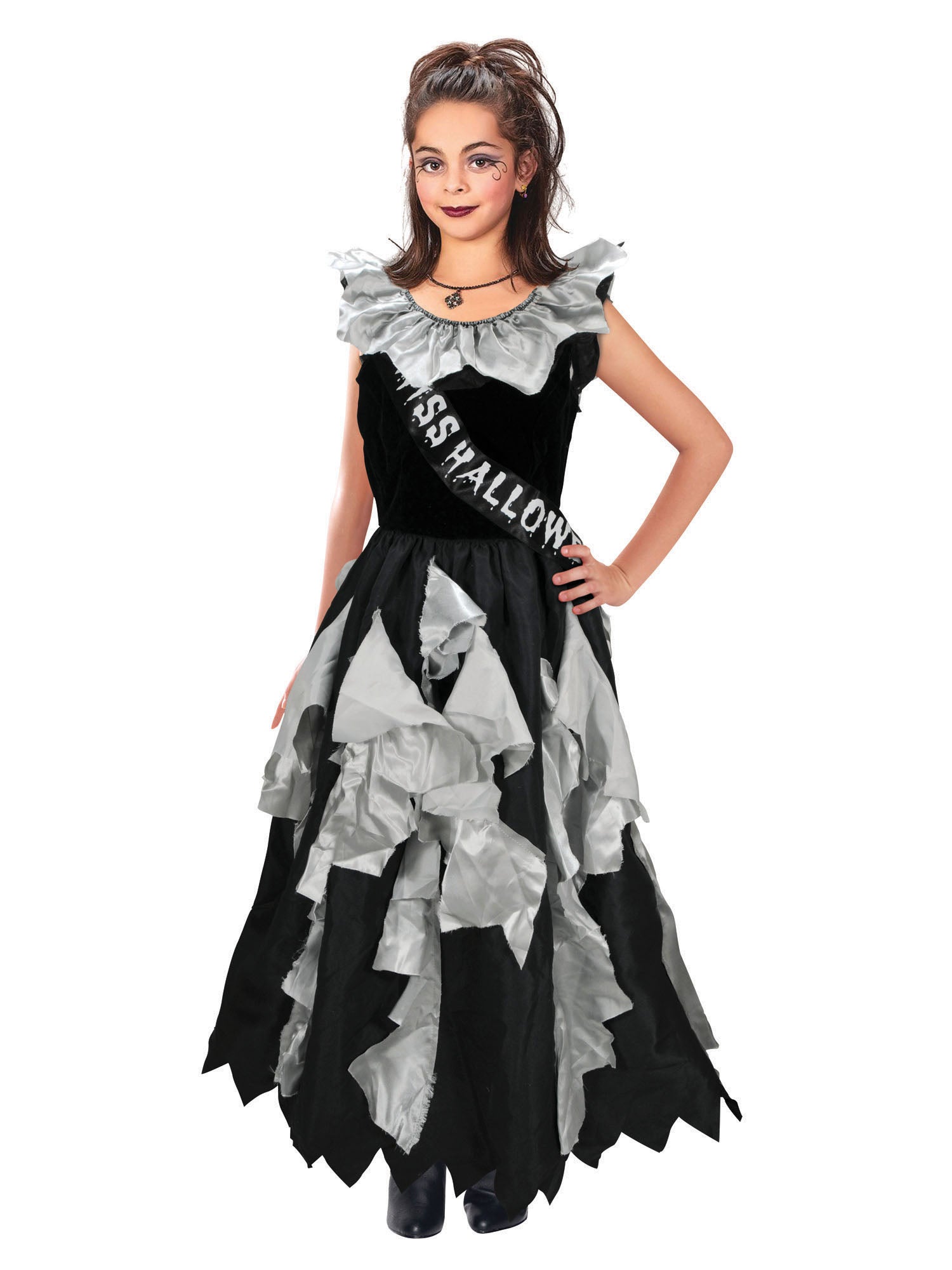 Zombie Prom Queen, Multi, Generic, Kids Costumes, Extra Large, Front
