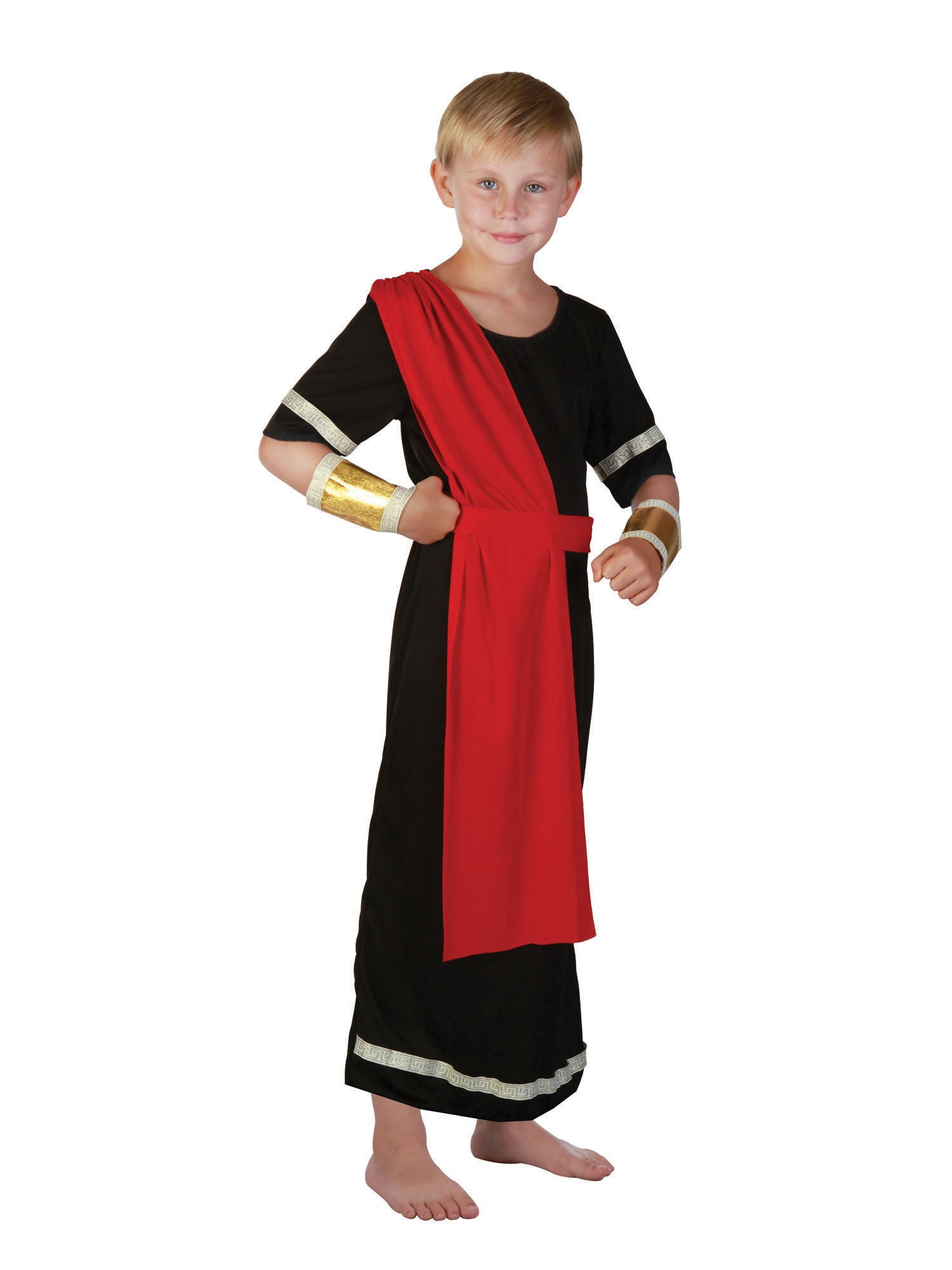 Roman, Black, Generic, Childrens Costume, Medium, Front