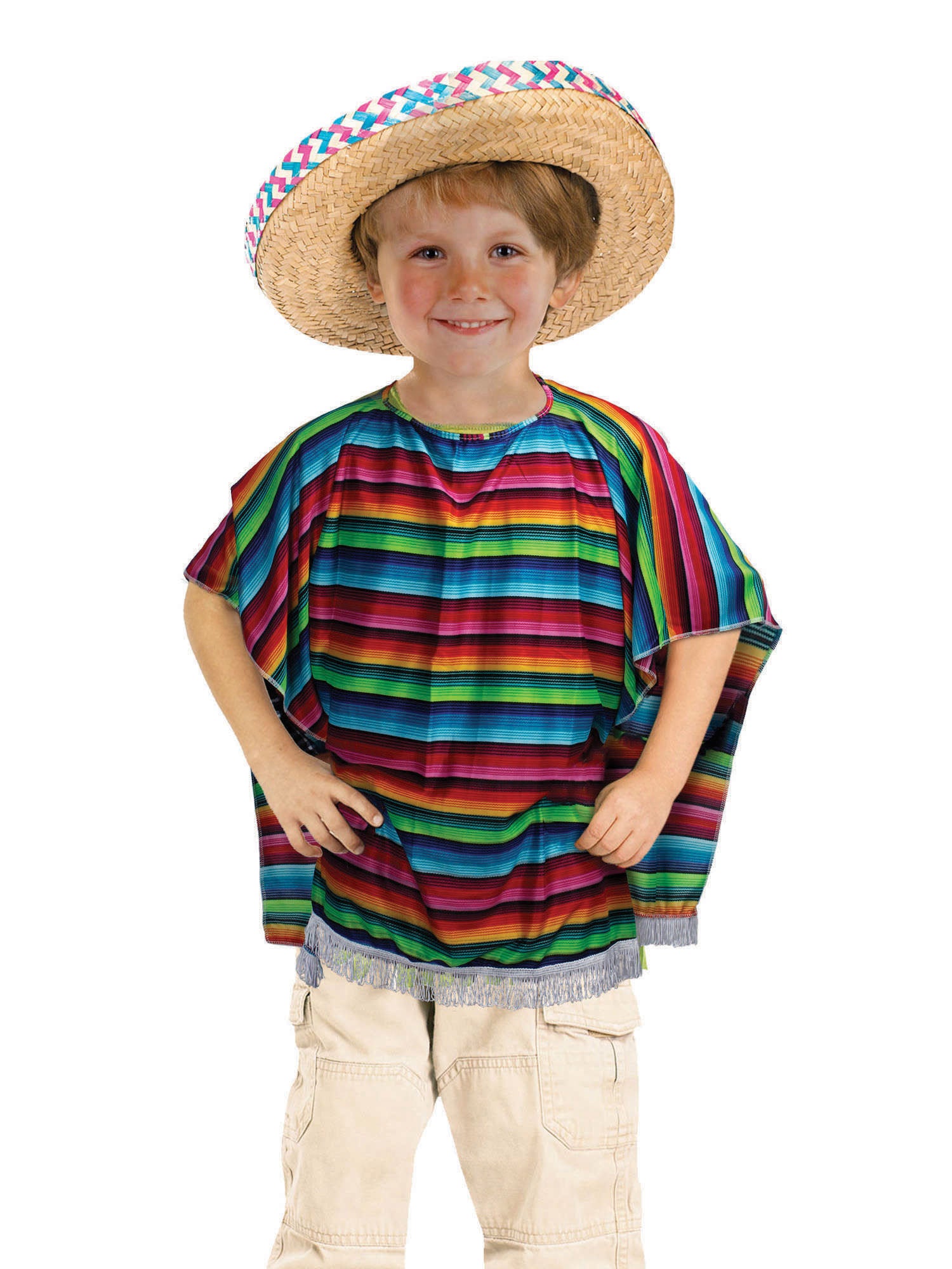 Poncho, Multi, Generic, Kids Costumes, One Size, Front