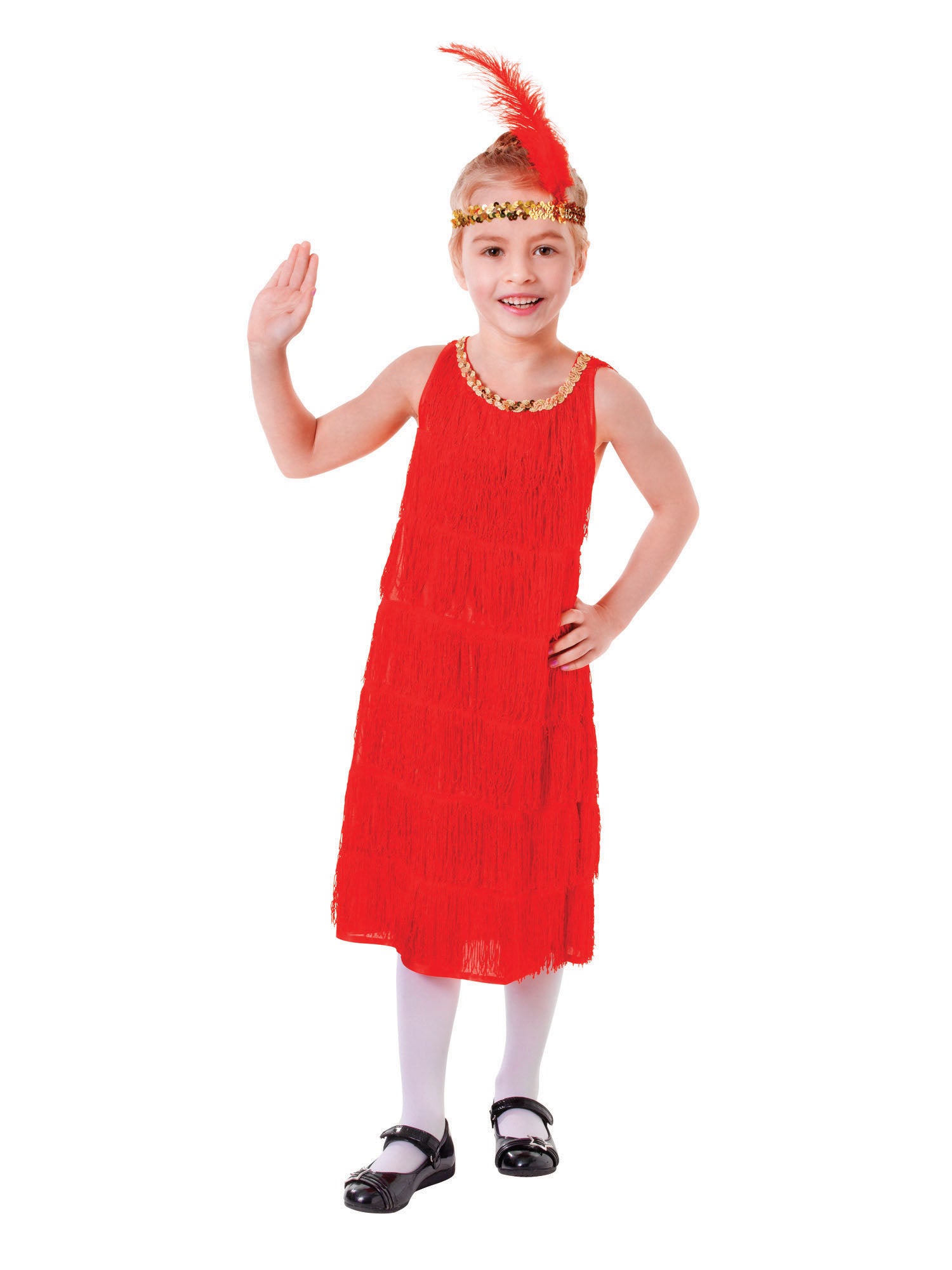 Flapper, Red, Generic, Kids Costumes, Medium, Front