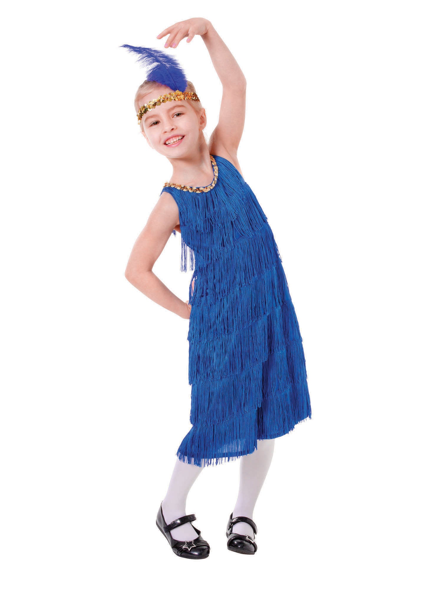 Flapper, Blue, Generic, Kids Costumes, Small, Front