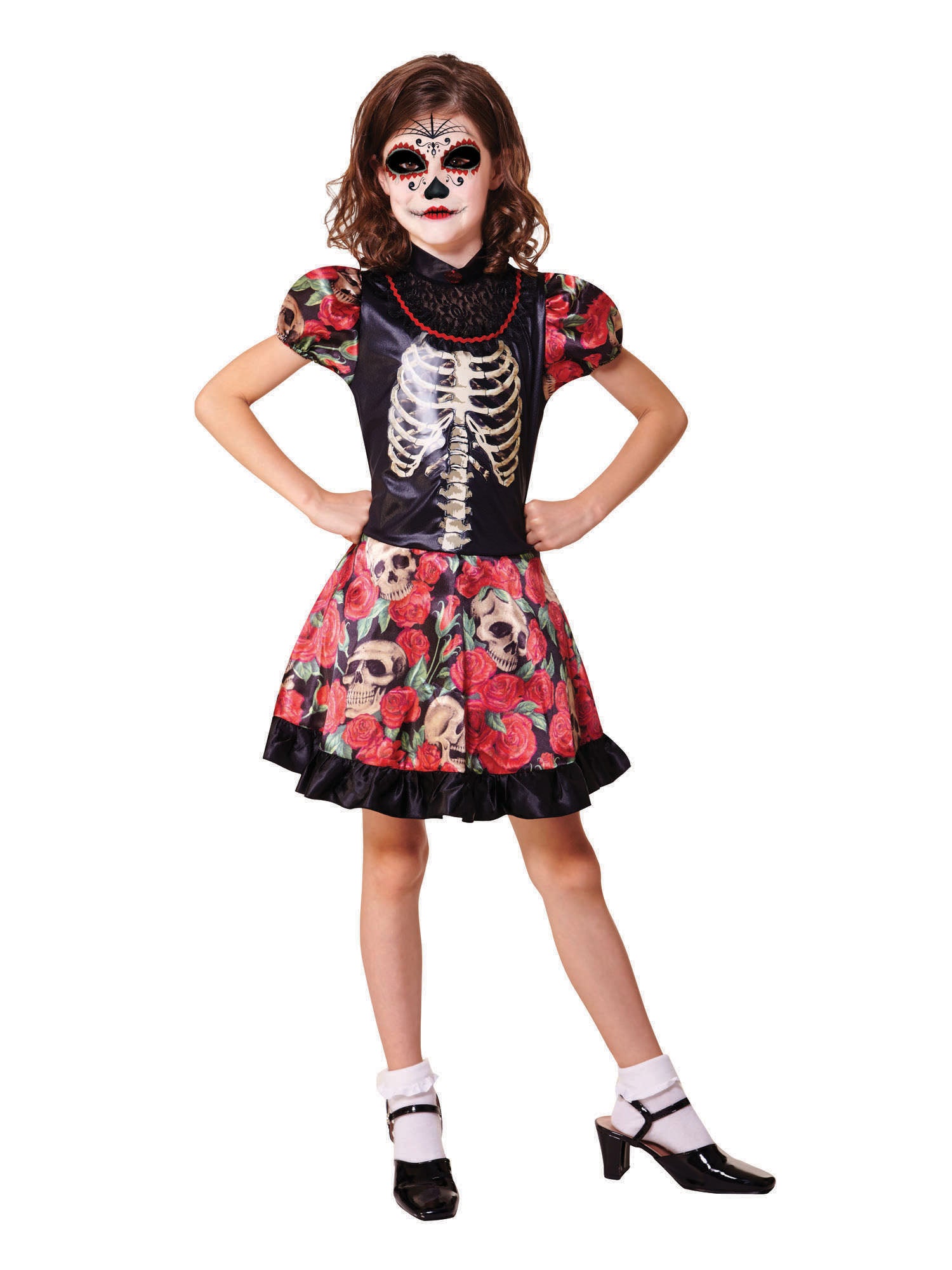 Day Of The Dead, Multi, Generic, Kids Costumes, Medium, Front