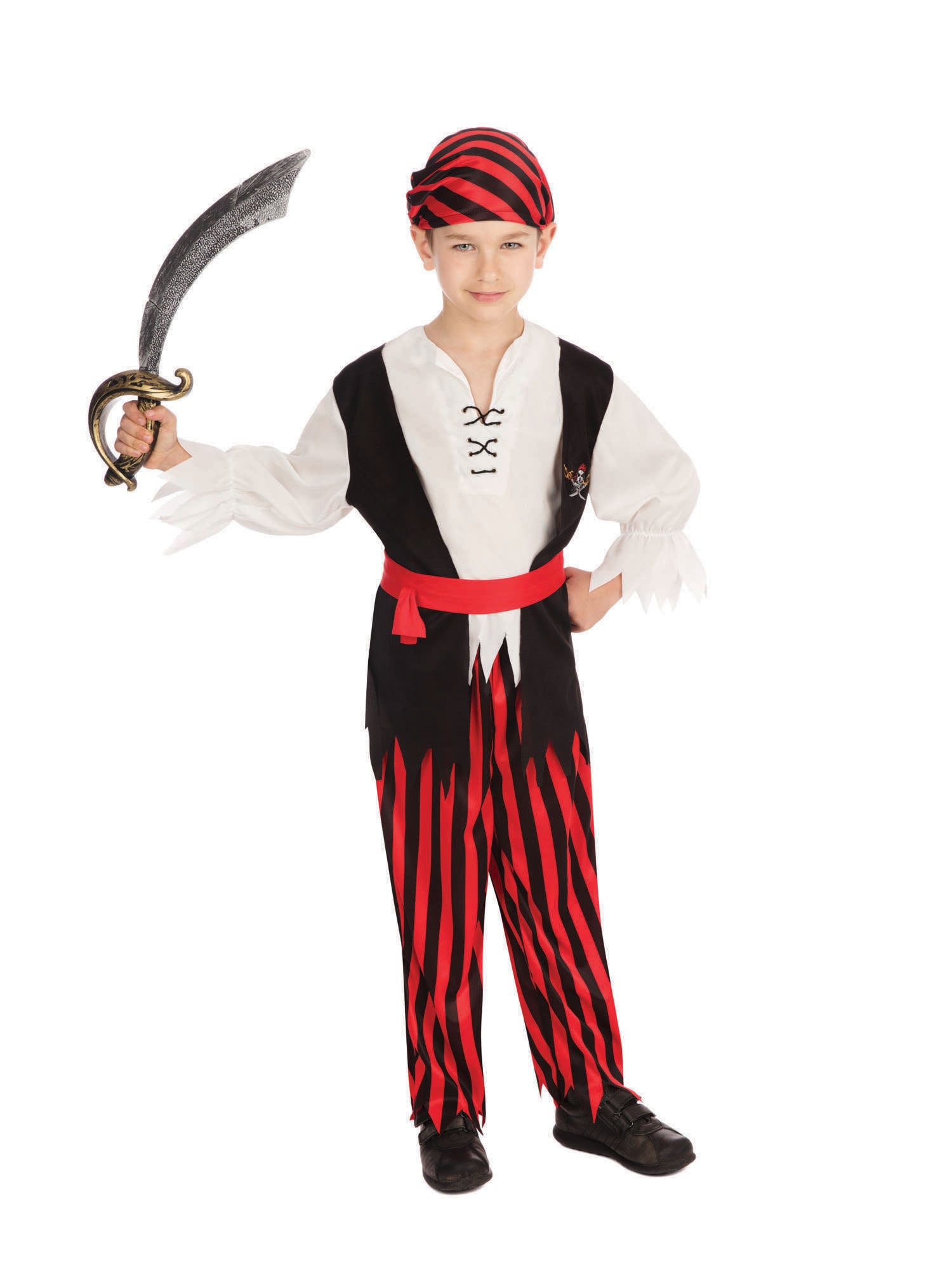 Pirate, Multi, Generic, Kids Costumes, Medium, Back