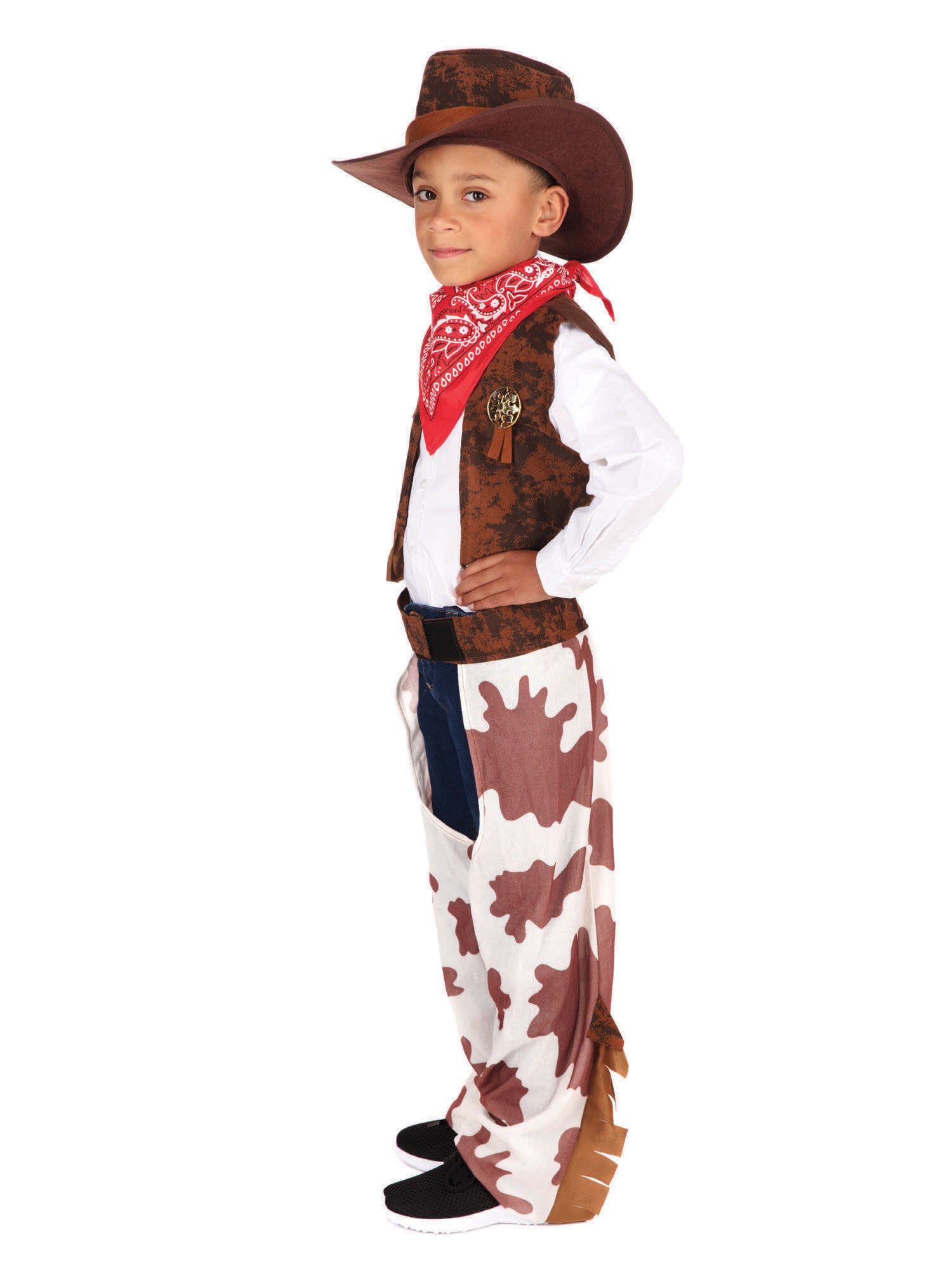 Western, Multi, Generic, Kids Costumes, Large, Back