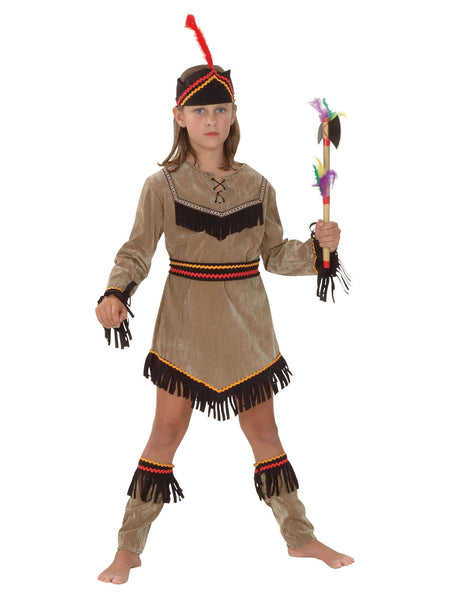 Kids Deluxe Native American Girl Costume