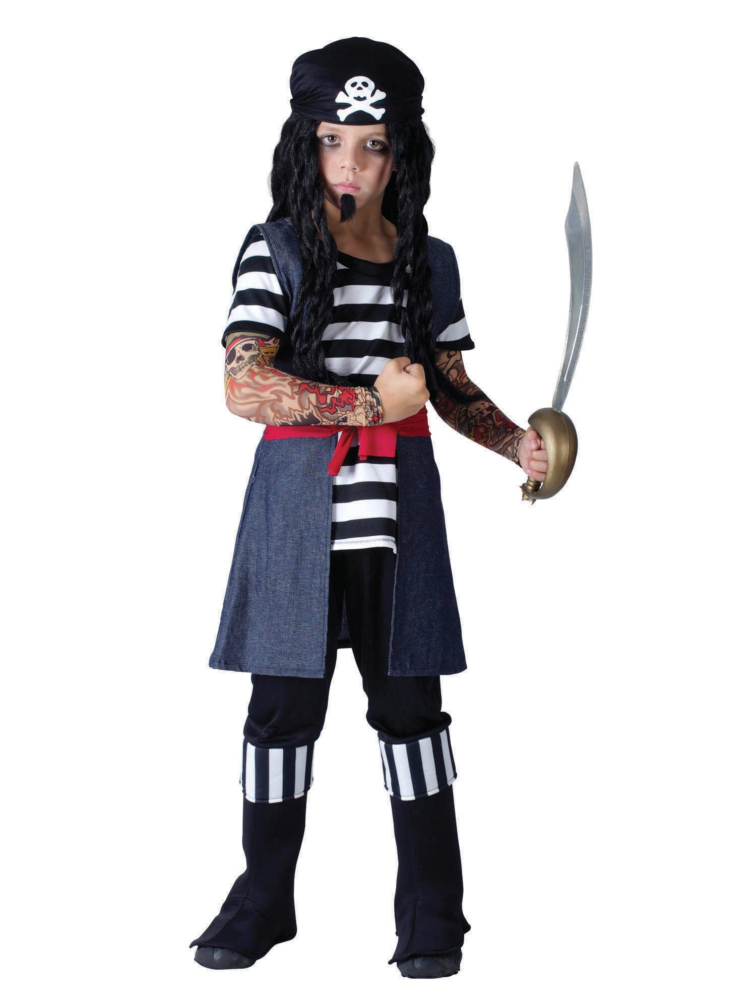 Pirate, Multi, Generic, Kids Costumes, Medium, Front