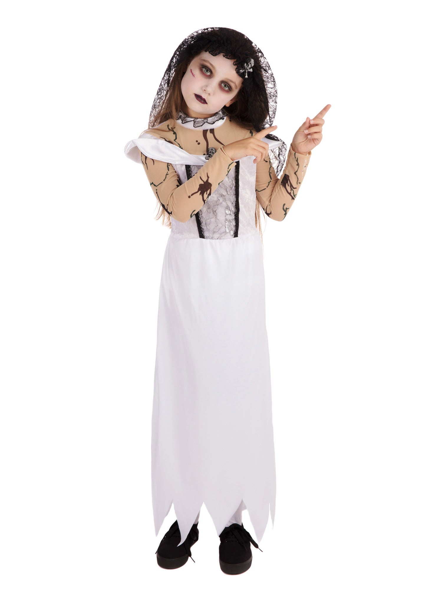 Zombie Bride, Multi, Generic, Kids Costumes, Small, Front