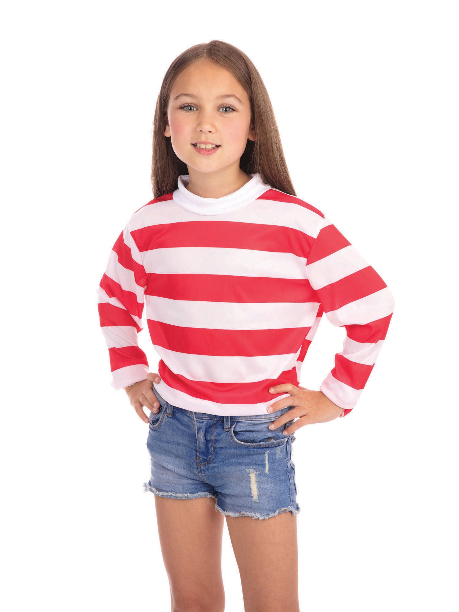 Red And White Stripe, mutli-colored, Generic, Kids Costumes, Extra Large, Back