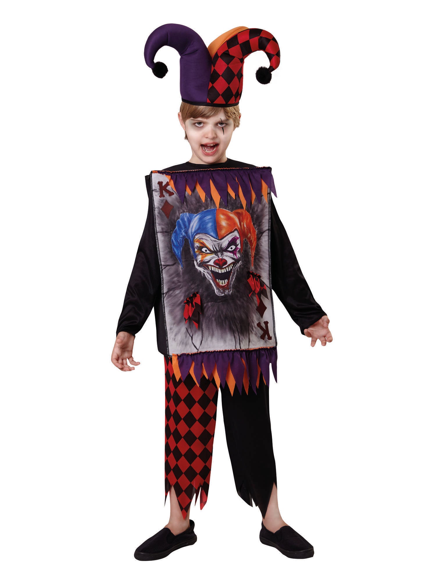 Clown, Multi, Generic, Kids Costumes, One Size, Front