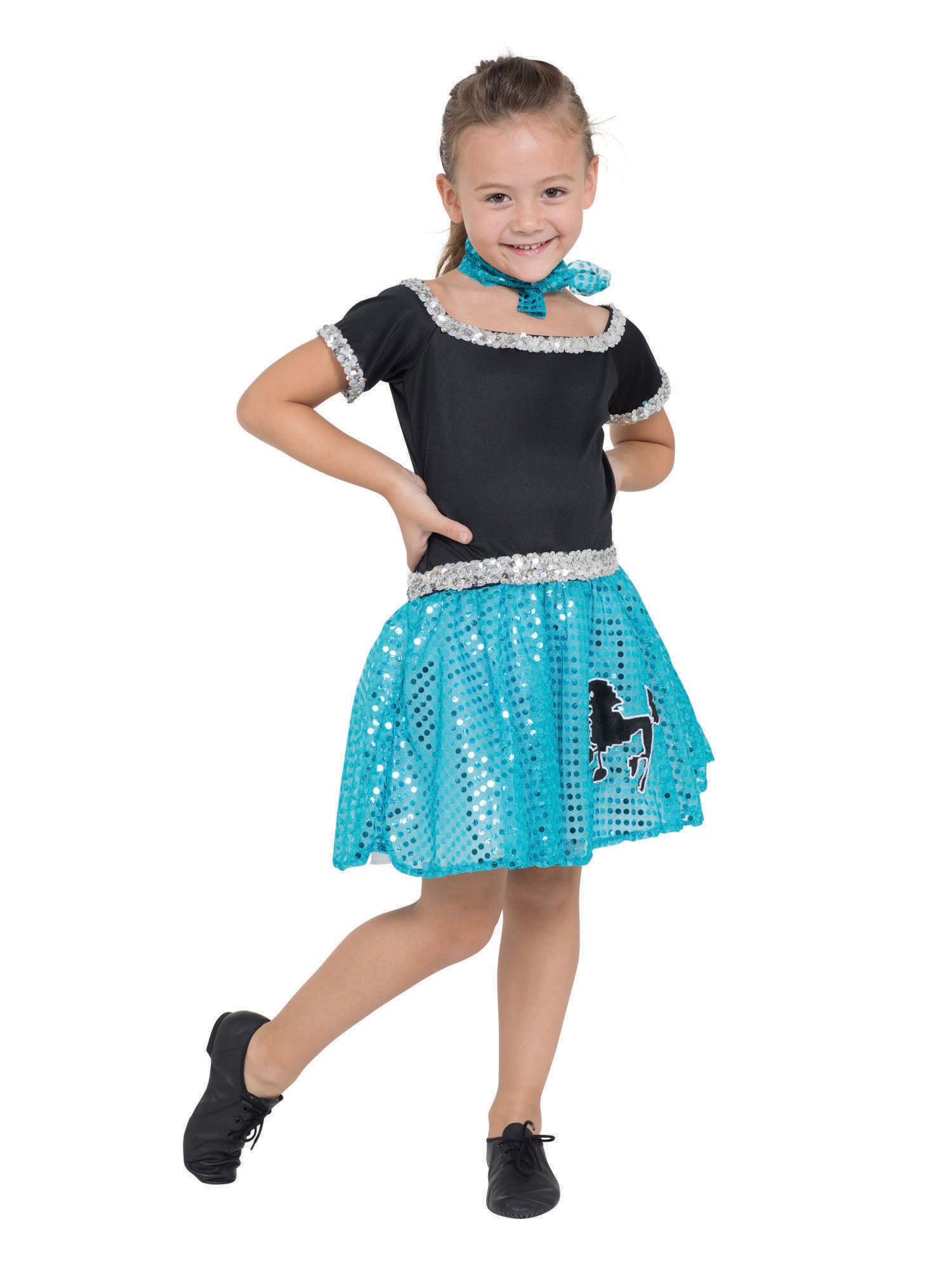 1950s, Turquoise, Forum, Kids Costumes, Medium, Front