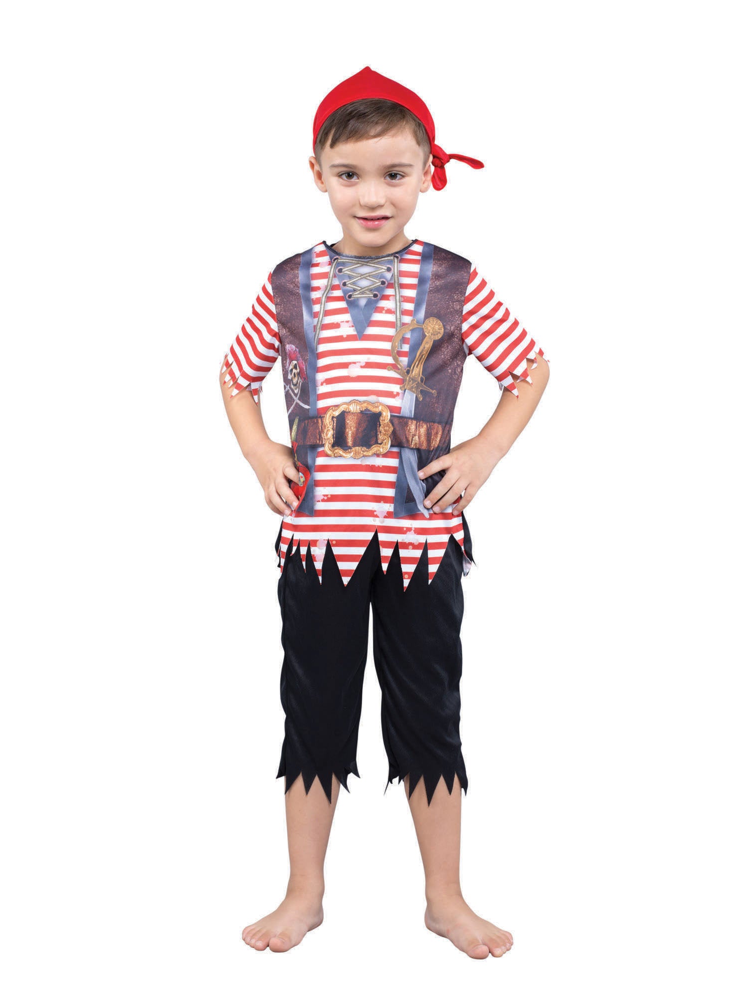 Pirate, Multi, Generic, Kids Costumes, Medium, Front