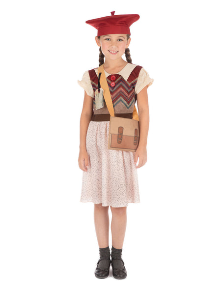 Kids Evacuee Schoolgirl Costume