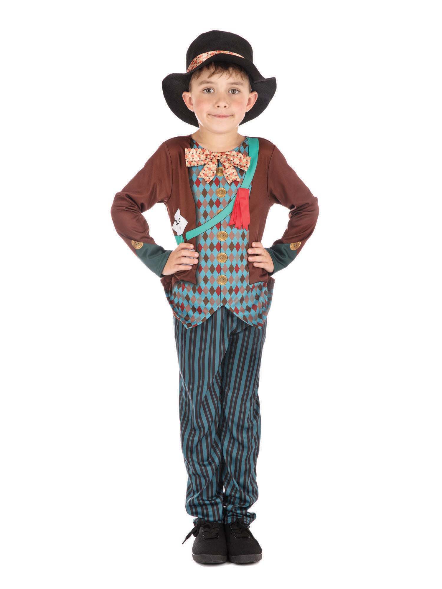 Mad Hatter, Multi, Generic, Kids Costumes, , Front