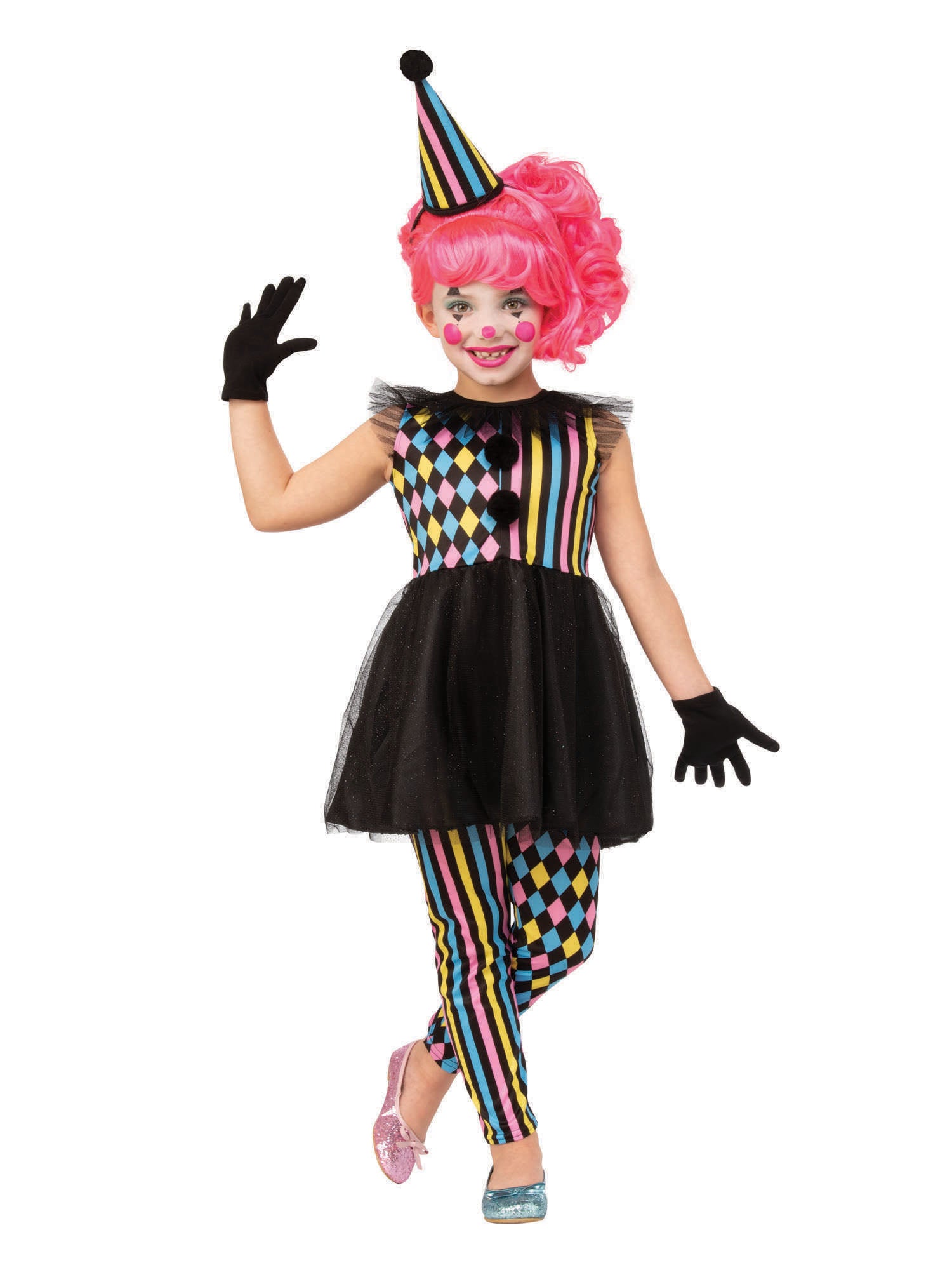 Clown, Multi, Generic, Kids Costumes, Small, Front