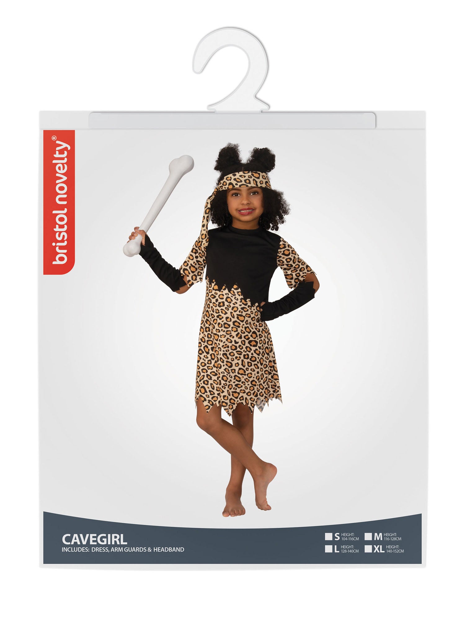 Cavegirl, Multi, Generic, Kids Costumes, Small, Back