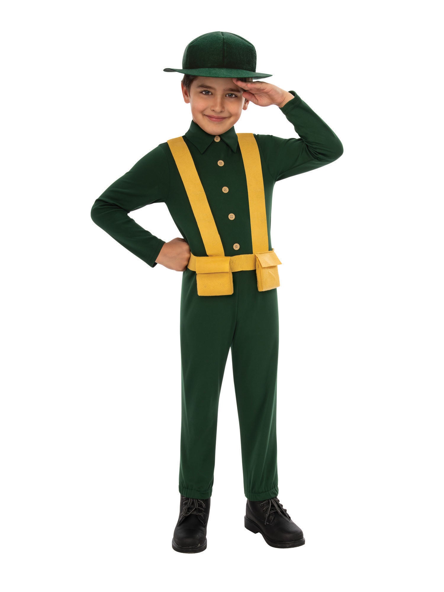 Army, Multi, Generic, Kids Costumes, Large, Front